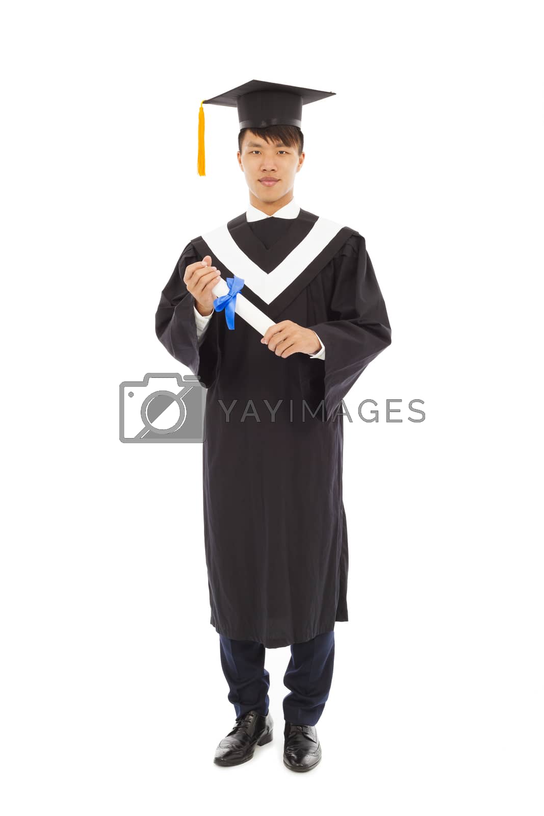 Royalty free image of Portrait of happy graduating student by tomwang