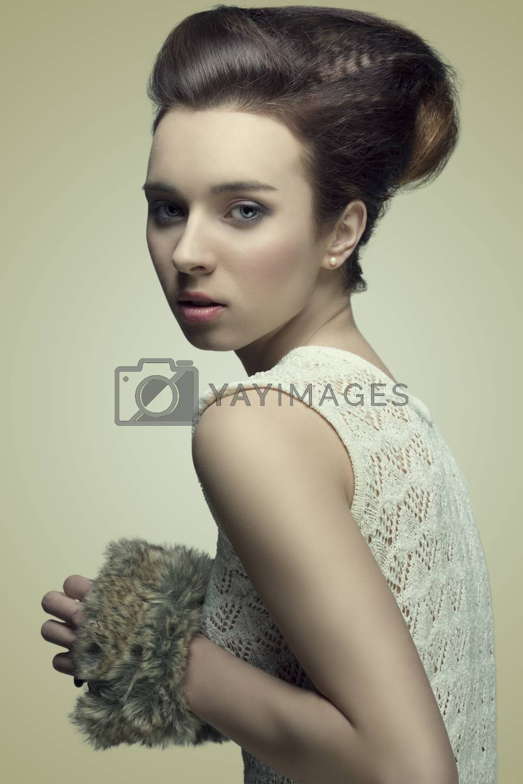 Royalty free image of sexy woman with fashion hairdo by fotoCD