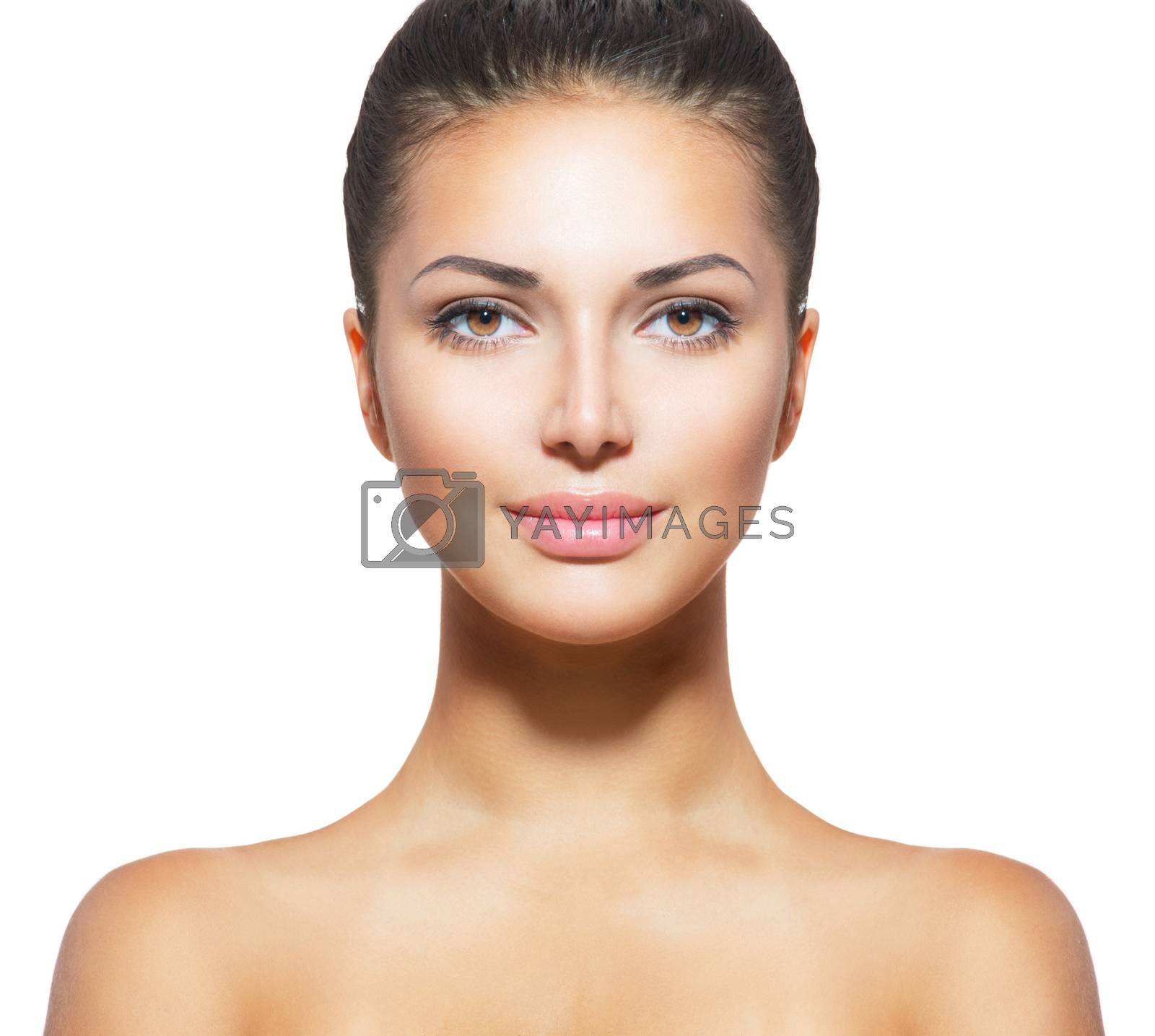 Royalty free image of Beautiful Face of Young Woman with Clean Fresh Skin  by SubbotinaA