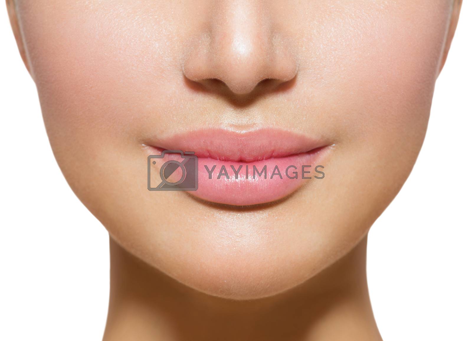Royalty free image of Beautiful Perfect Lips. Sexy Mouth Closeup over white by SubbotinaA