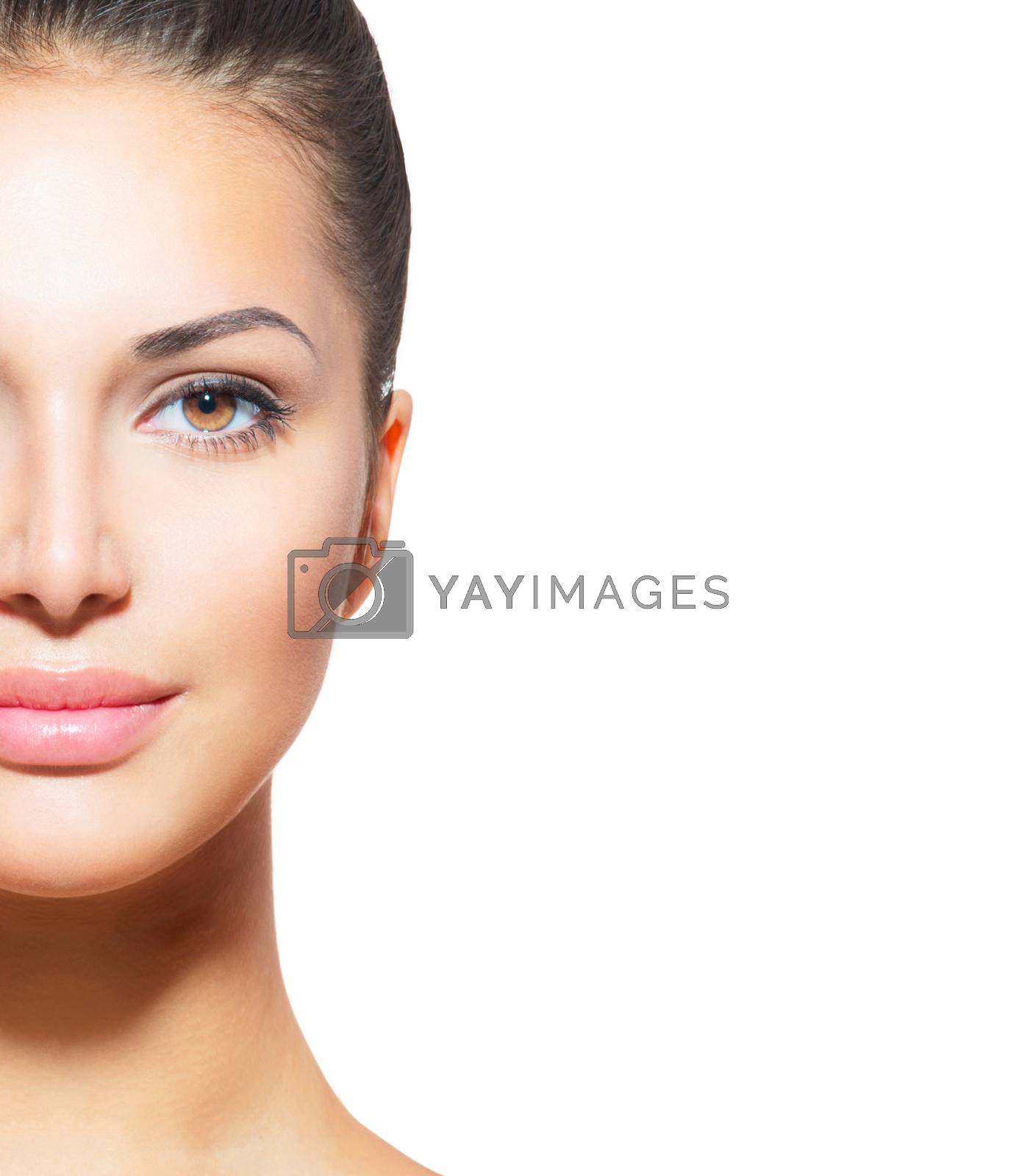 Royalty free image of Beautiful Young Woman with Clean Fresh Skin by SubbotinaA