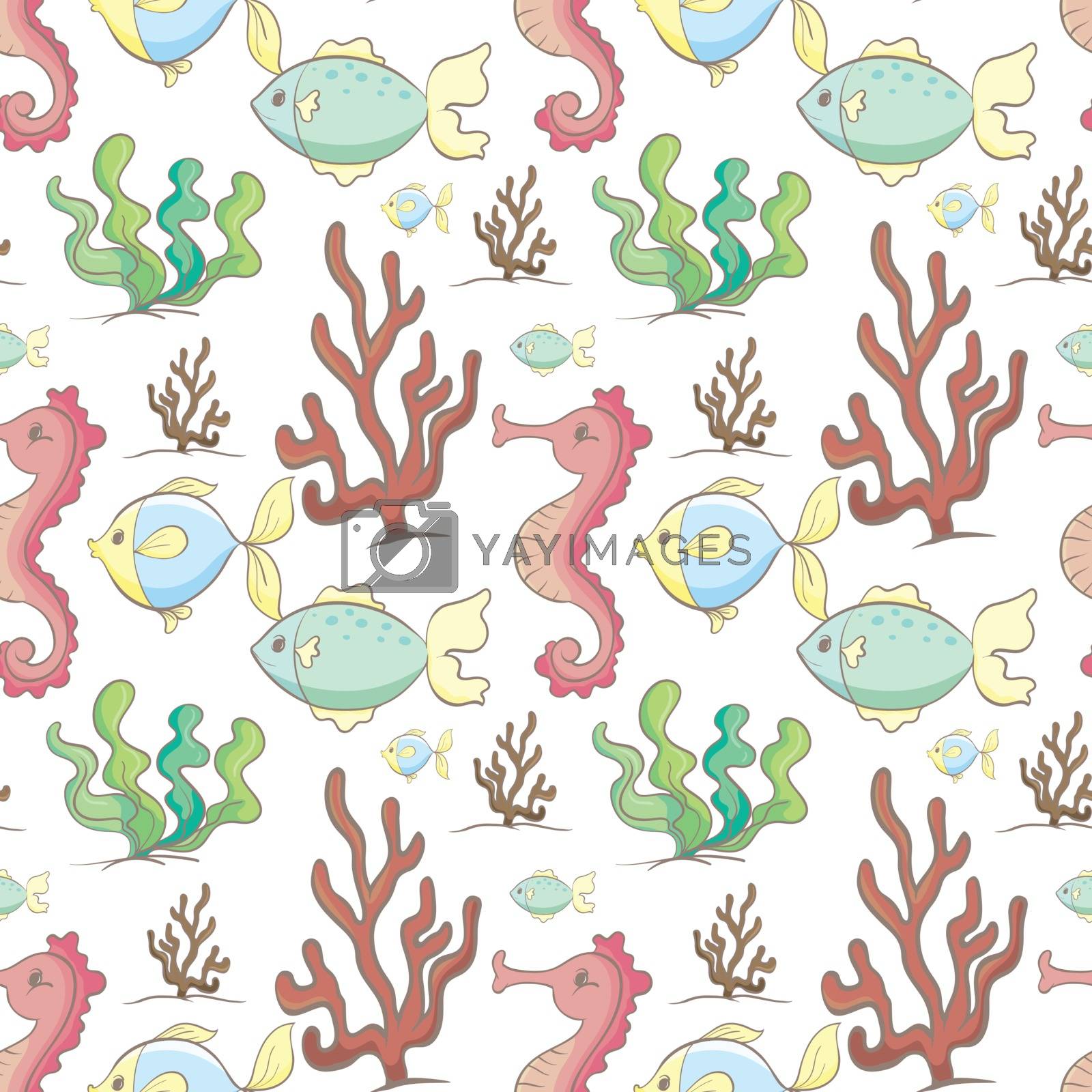 Royalty free image of sea animals and plants by iimages