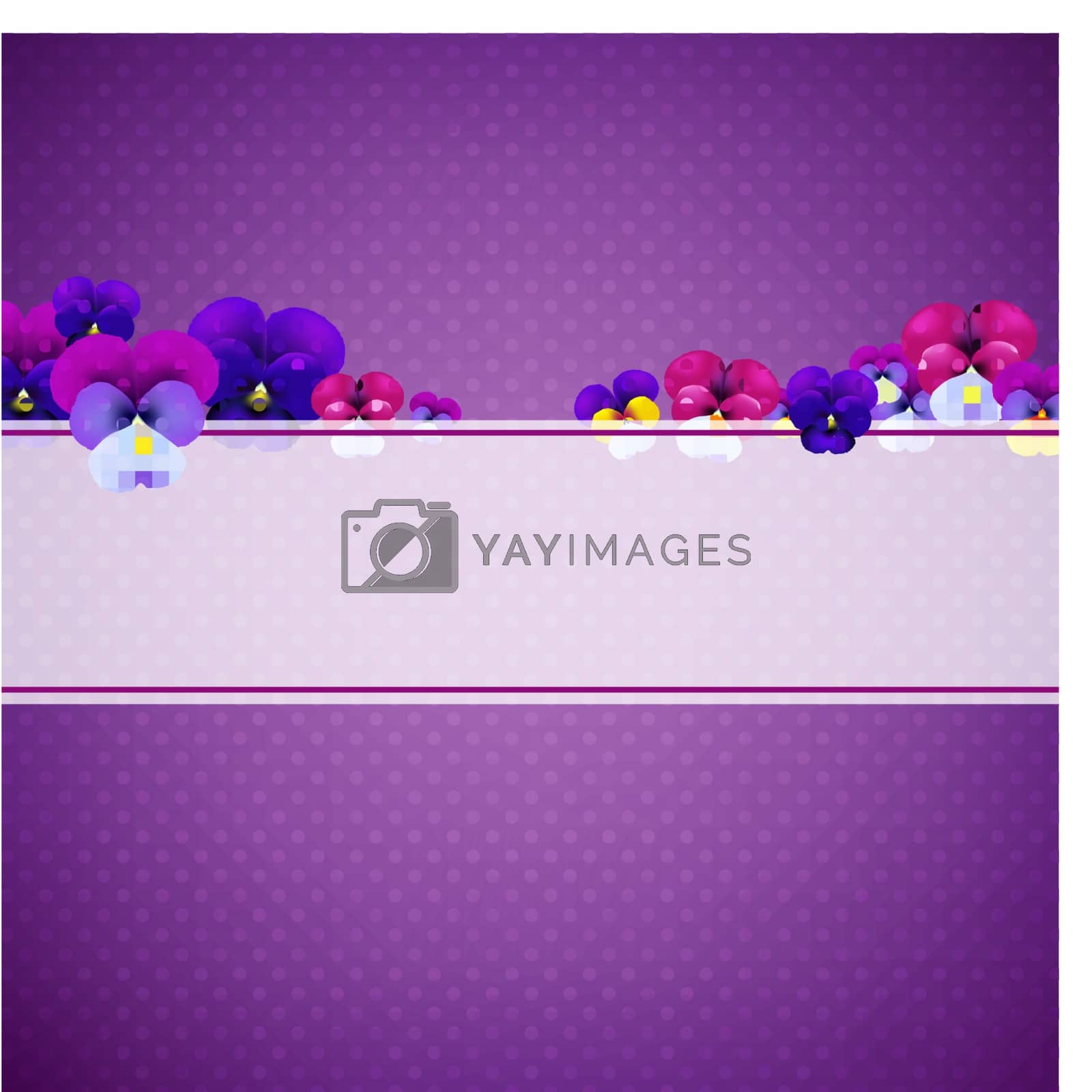 Royalty free image of Violet Background With Flowers by barbaliss