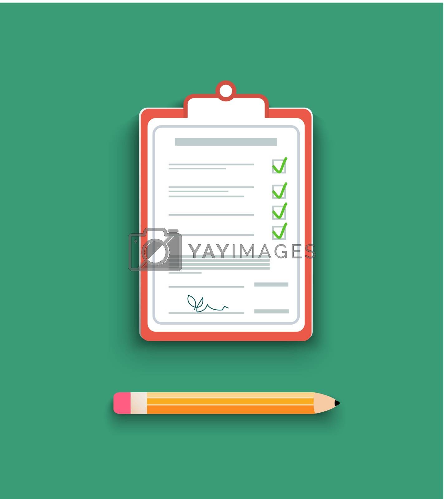 Royalty free image of Delivery signature clipboard in flat design by robuart
