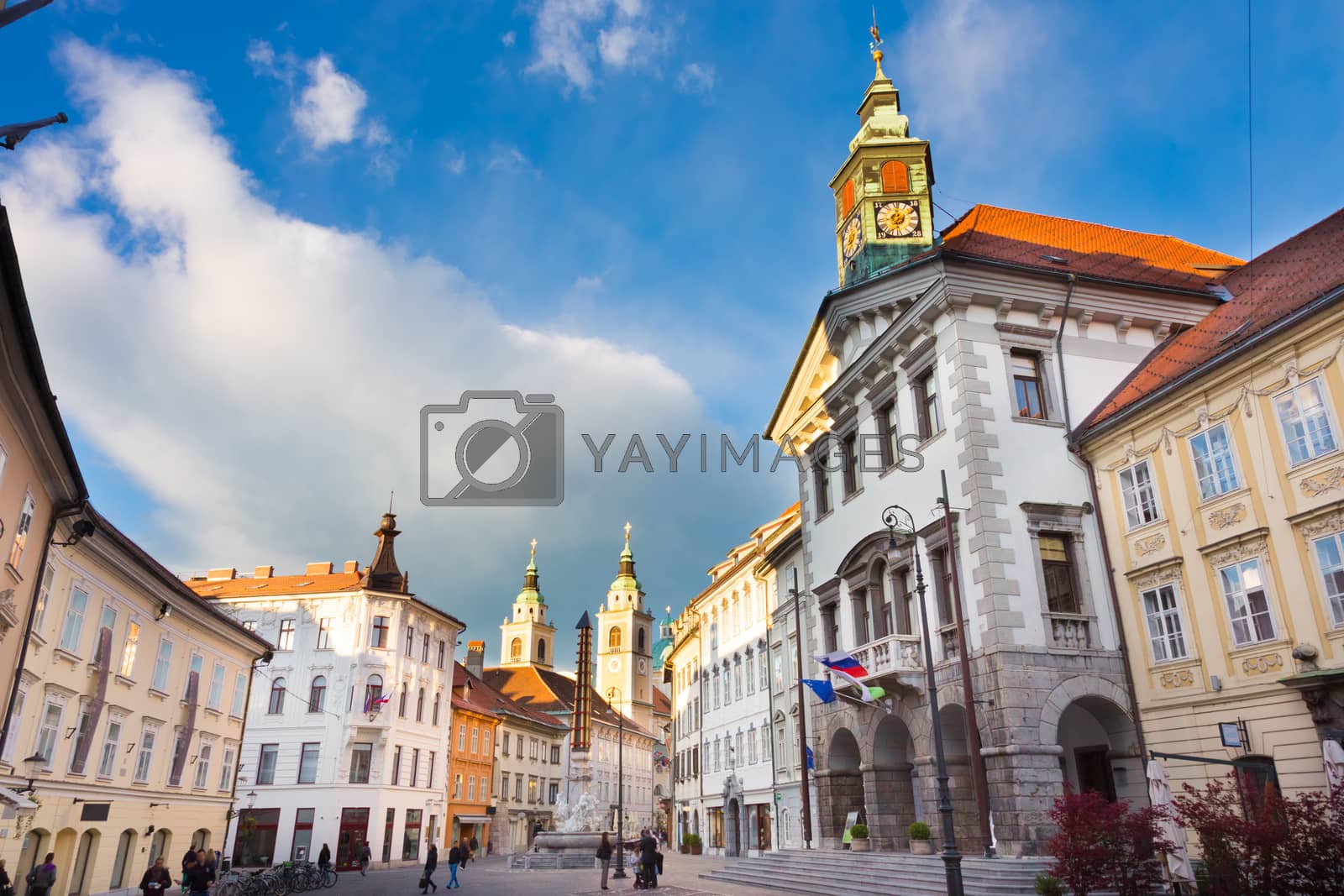 Royalty free image of City hall of Ljubljana, Slovenia, Europe. by kasto