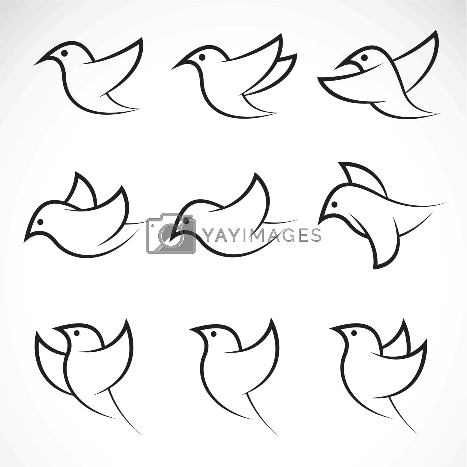 Royalty free image of Set of vector bird icons  by yod67