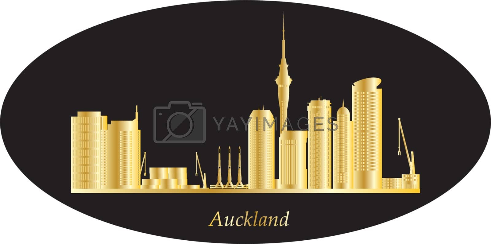 Royalty free image of aucklad new zealand skyline by compuinfoto