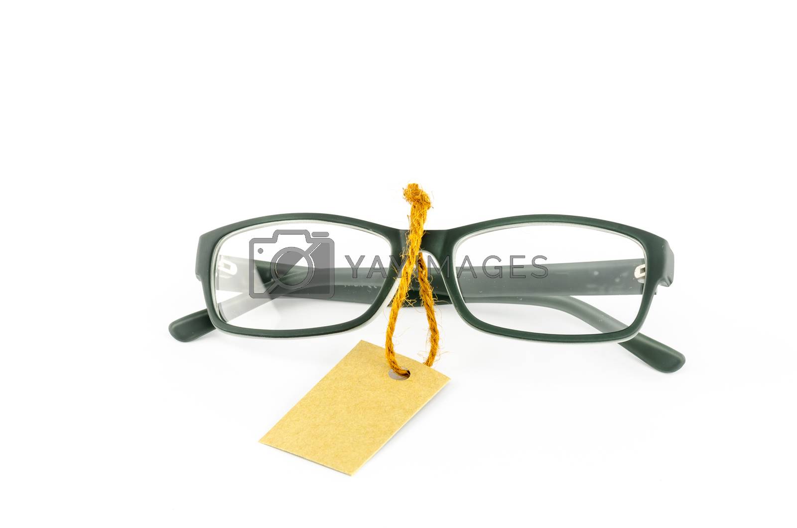 Royalty free image of glasses and cost tag by ammza12