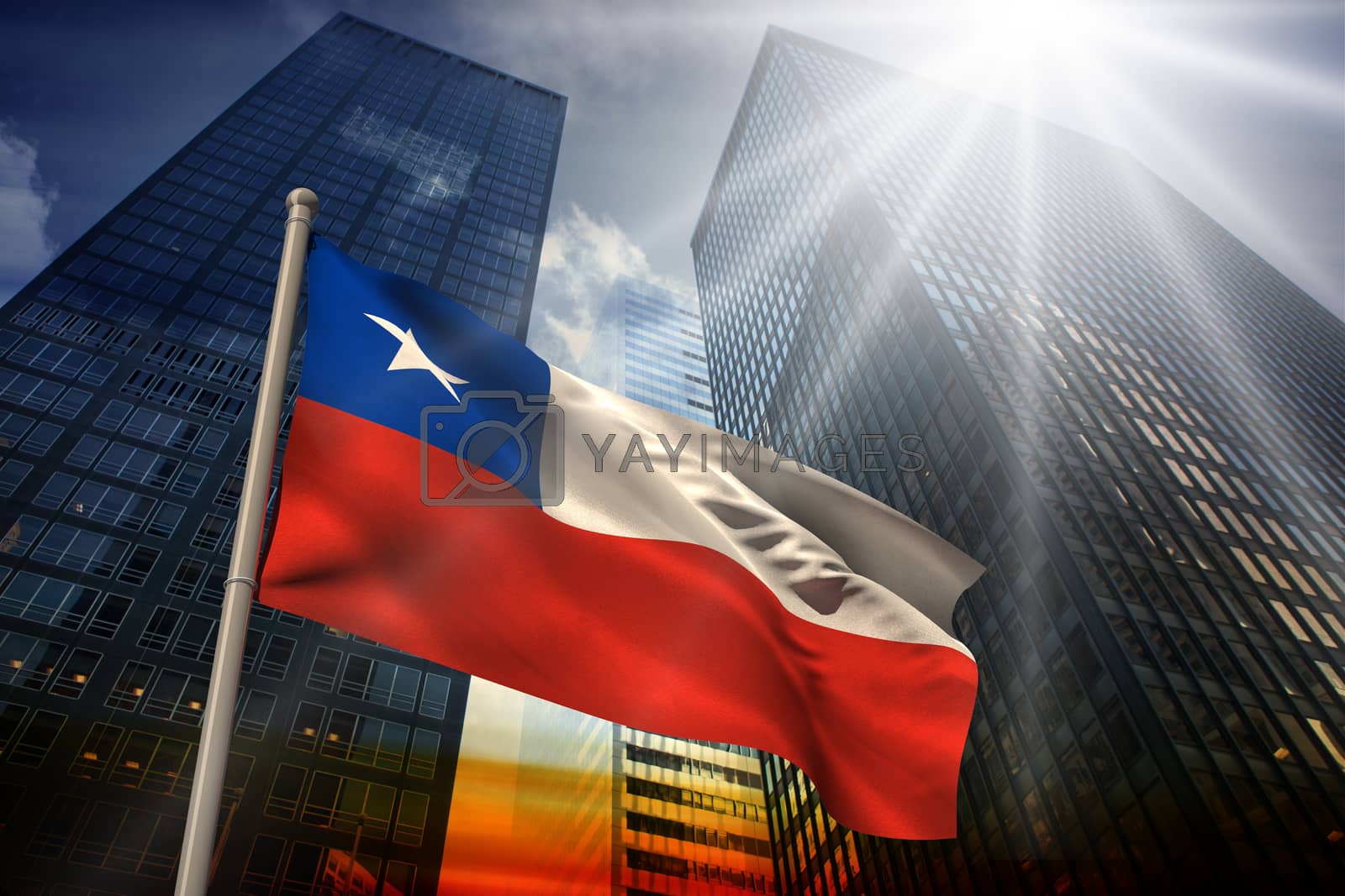 Royalty free image of Chile national flag by Wavebreakmedia