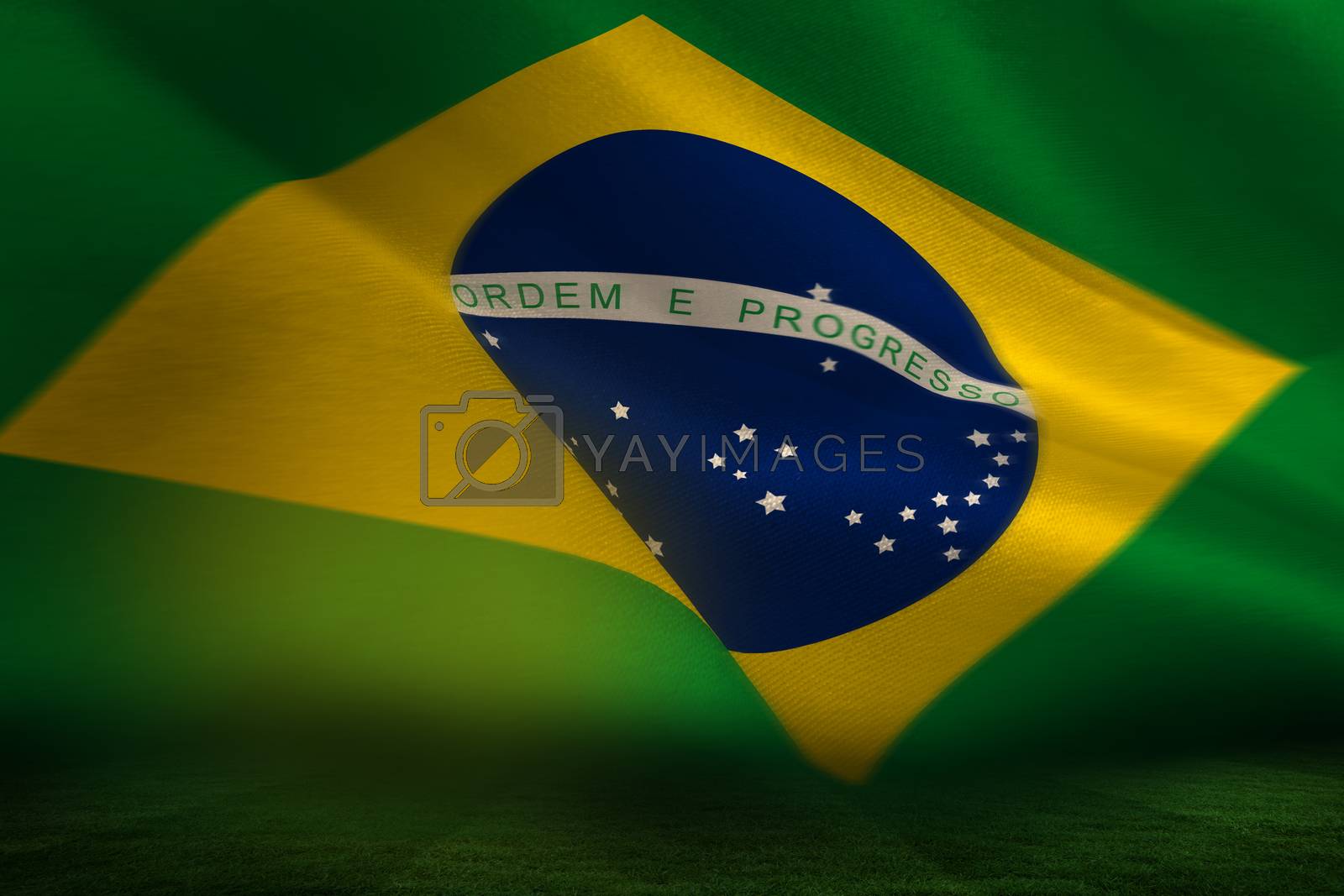 Royalty free image of Brazilian flag waving by Wavebreakmedia