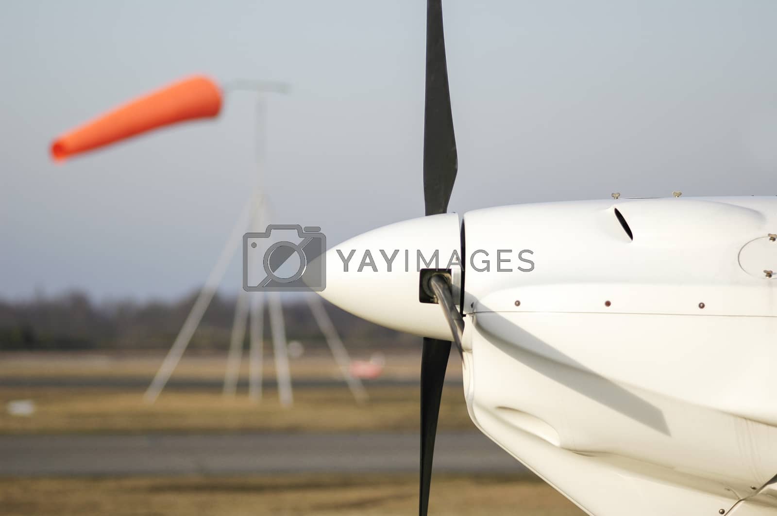 Royalty free image of windsock and plane by nelsonart
