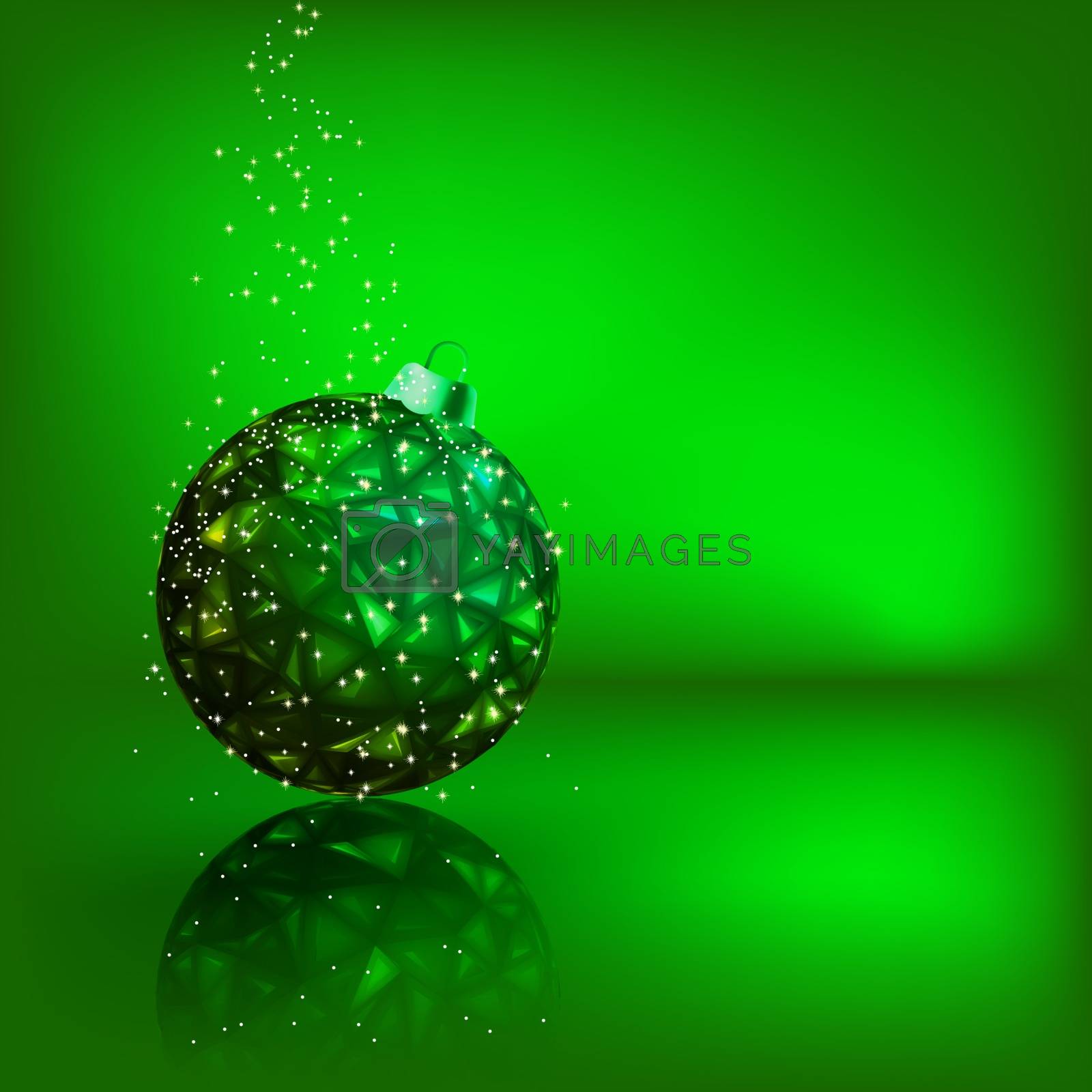 Royalty free image of Background with stars and Christmas ball. EPS 8 by Petrov_Vladimir