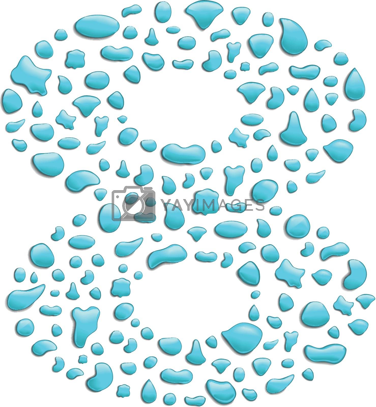 Royalty free image of water number 8 by noche