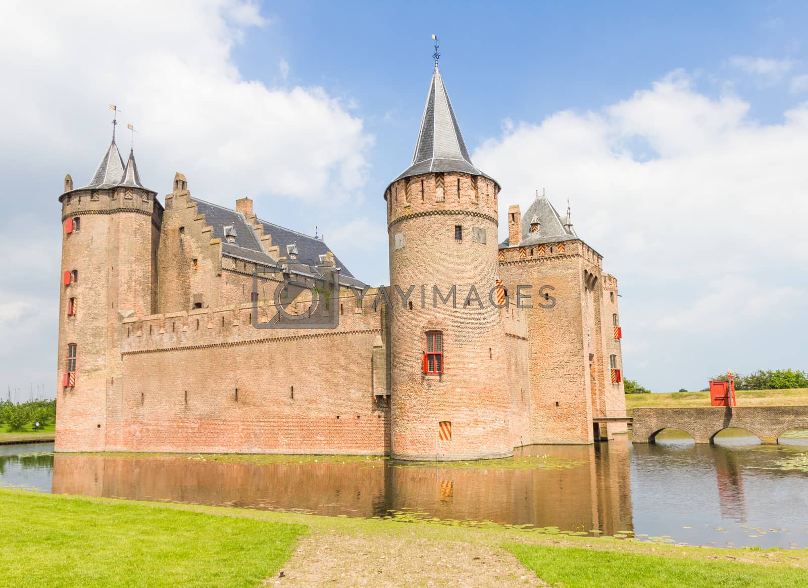 Royalty free image of Muiderslot, medieval castle in Muiden, The Netherlands by gianliguori