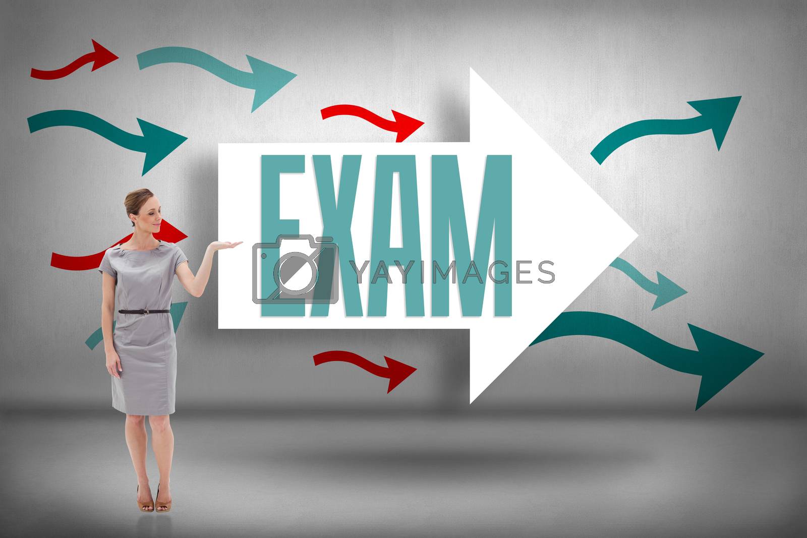 Royalty free image of Exam against arrows pointing by Wavebreakmedia
