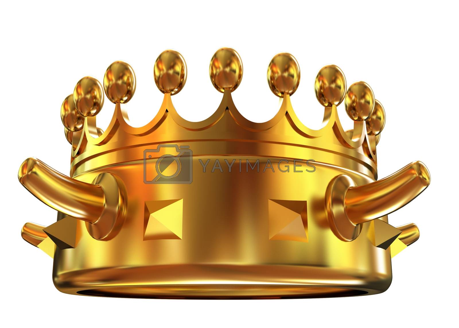 Royalty free image of Gold crown isolated on white background  by Guru3D