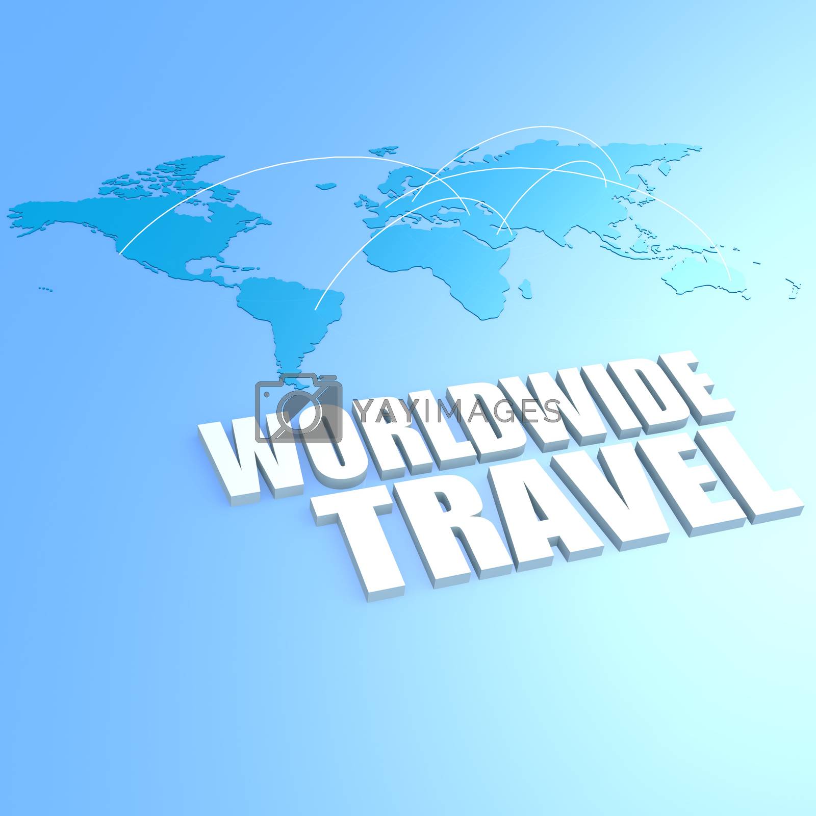 Royalty free image of Worldwide travel world map by tang90246