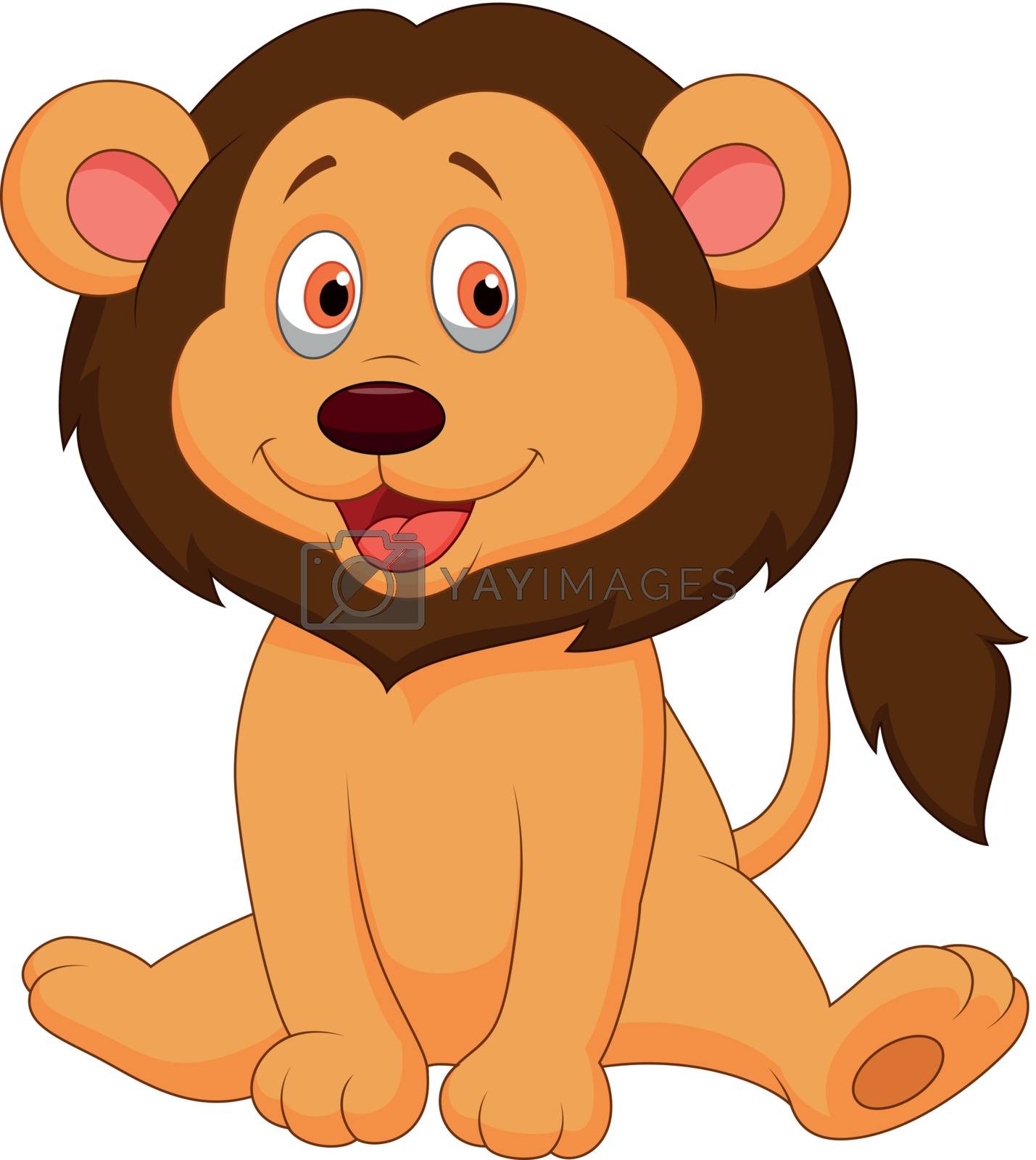 Royalty free image of Cute baby lion cartoon by tigatelu