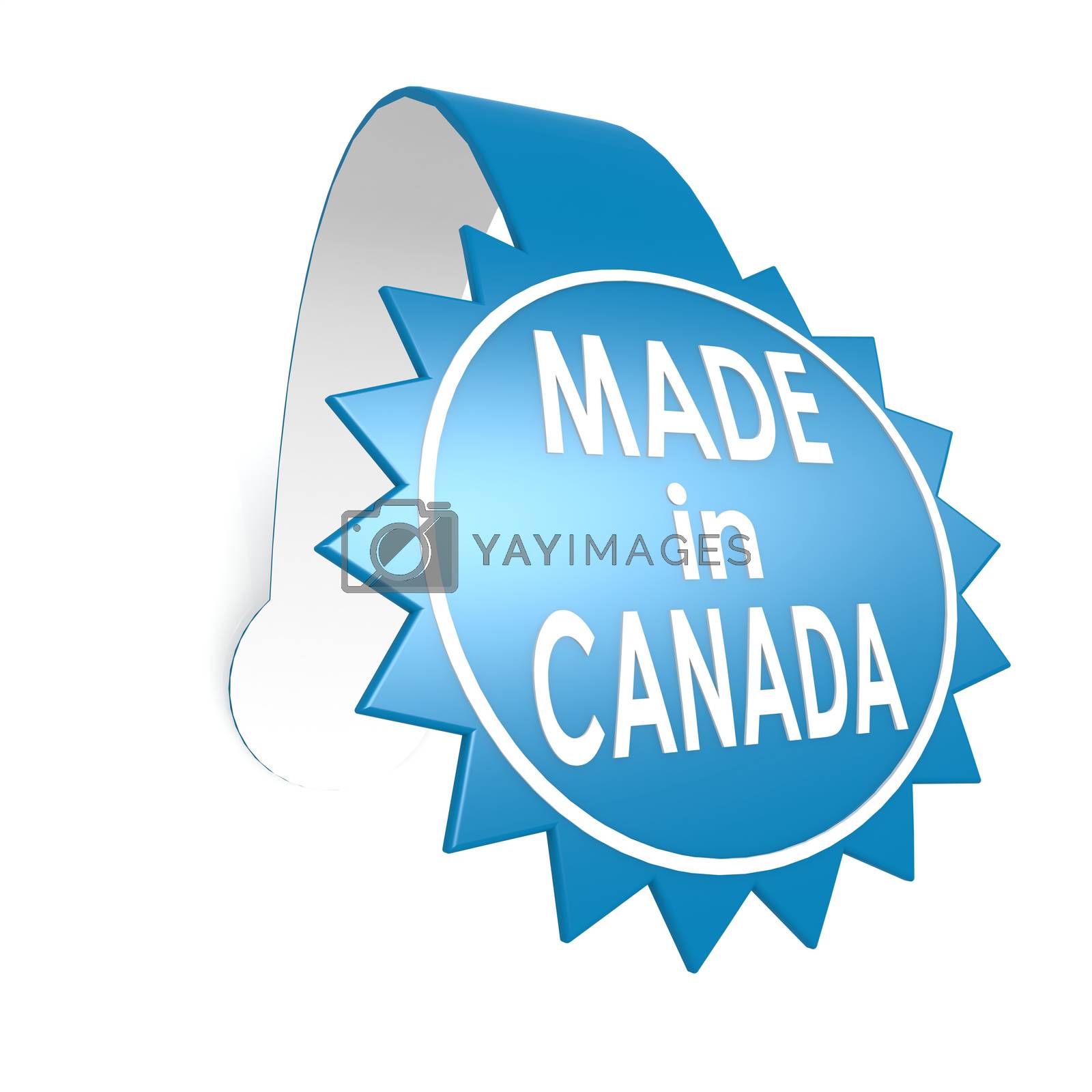 Royalty free image of Blue label made in canada by tang90246