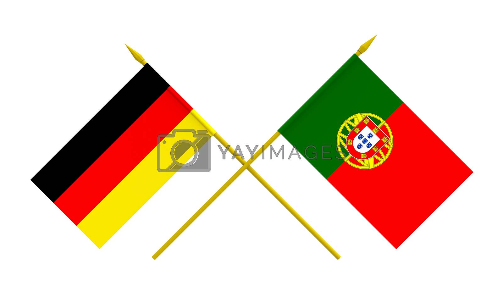 Royalty free image of Flags, Germany and Portugal by Boris15