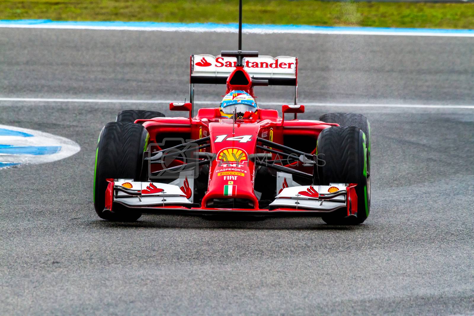 Royalty free image of Team Scuderia Ferrari F1, Fernando Alonso, 2014 by viledevil
