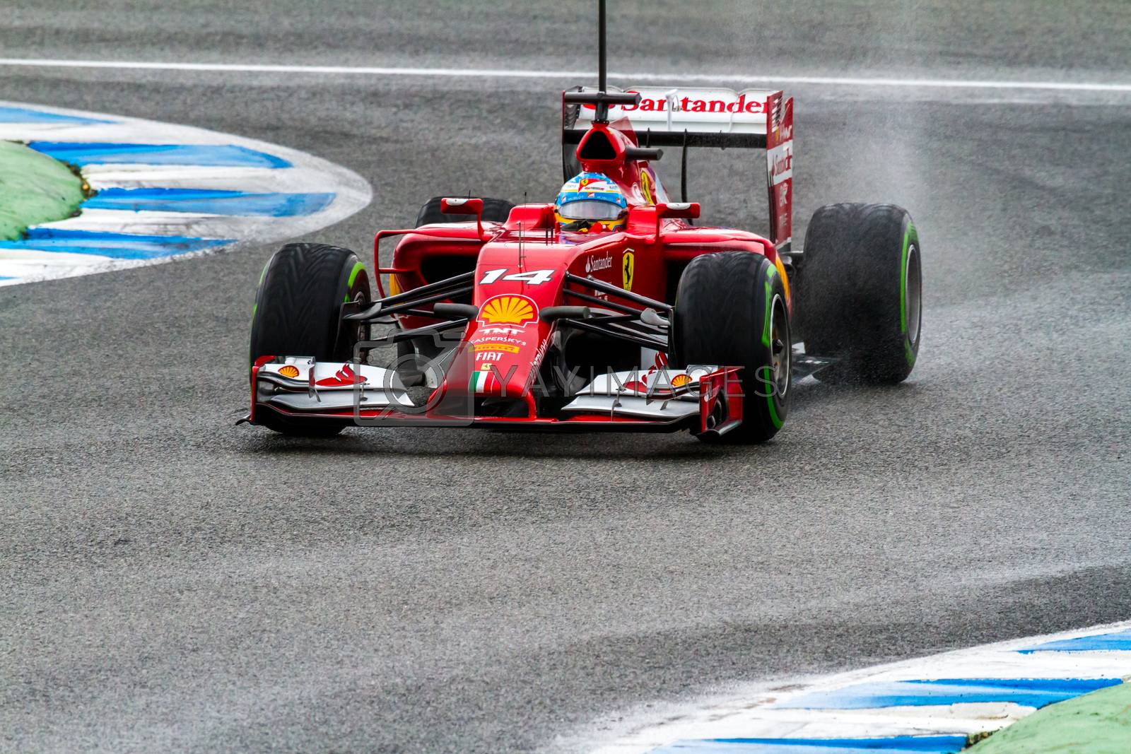 Royalty free image of Team Scuderia Ferrari F1, Fernando Alonso, 2014 by viledevil