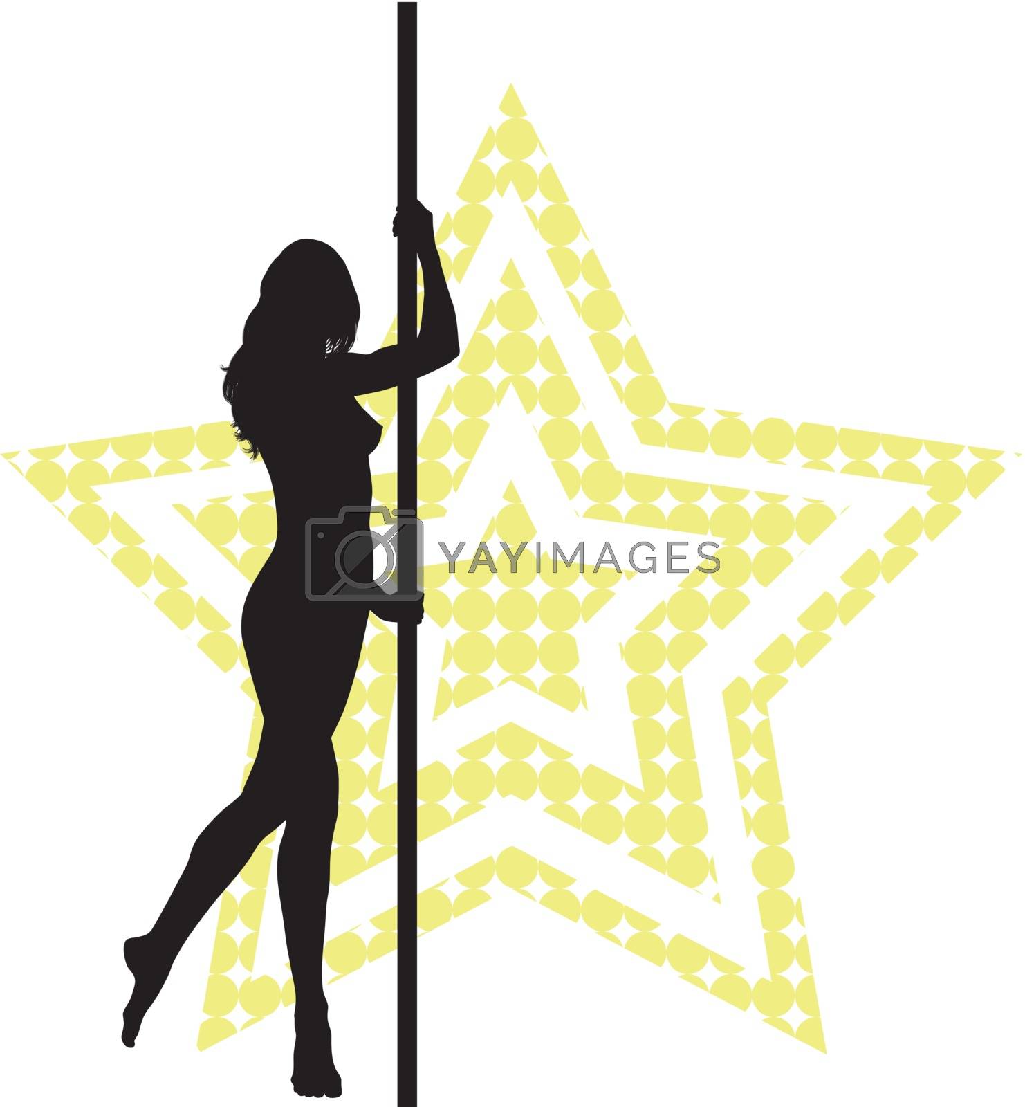 Royalty free image of Pole dancer by vadimmmus