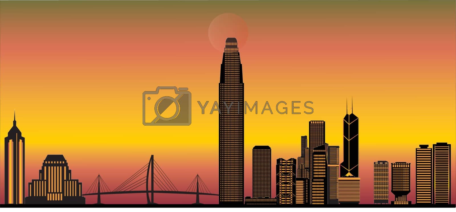 Royalty free image of hong kong skyline by compuinfoto