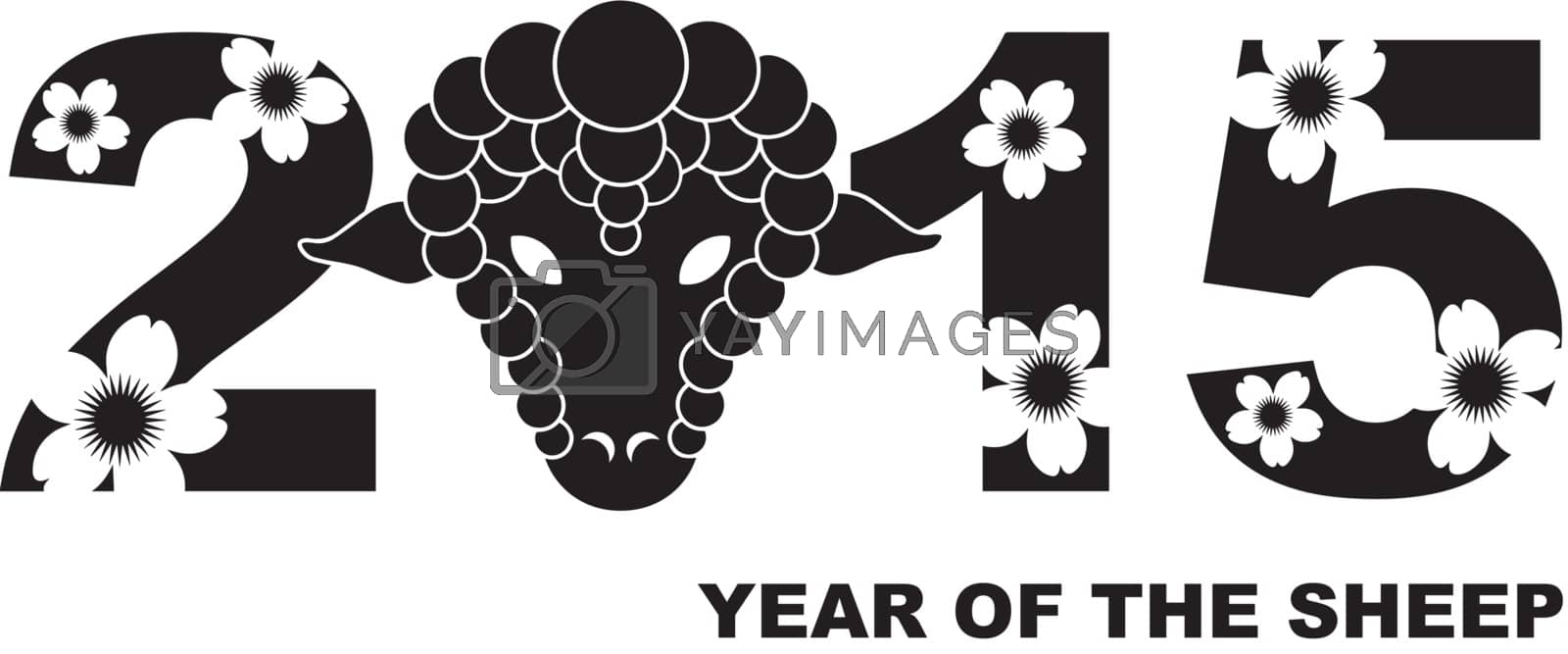 Royalty free image of 2015 Year of the Ram Numerals by jpldesigns
