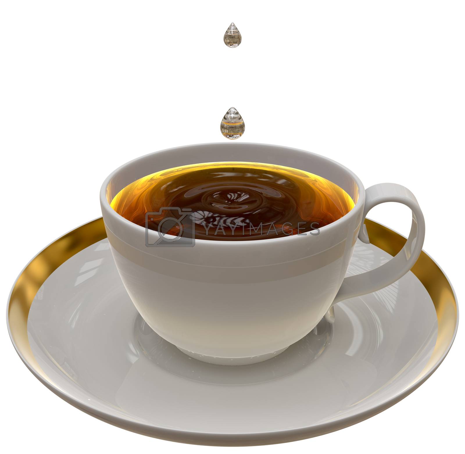 Royalty free image of Cup of tea or coffee by merzavka