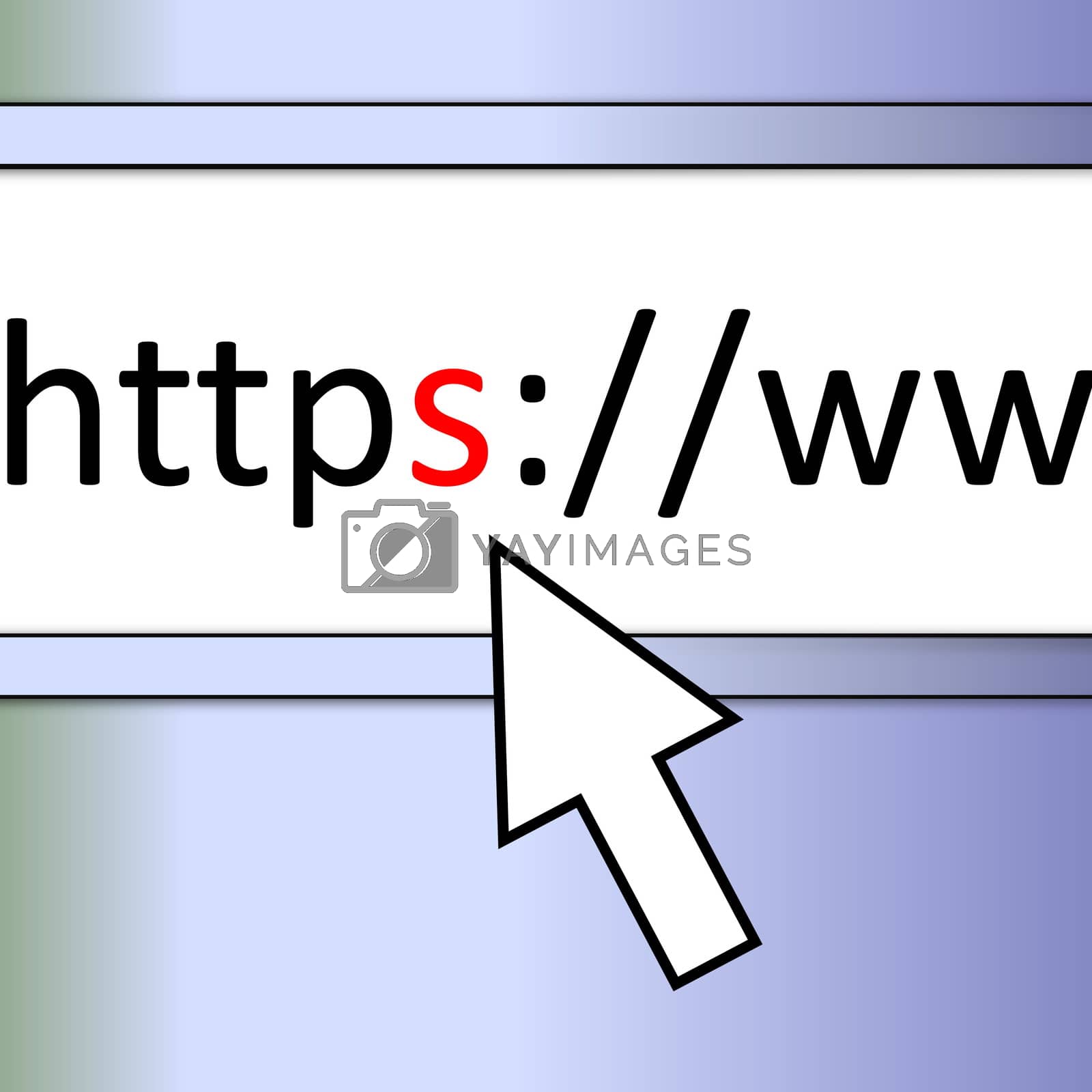 Royalty free image of Secured connection with https by Elenaphotos21