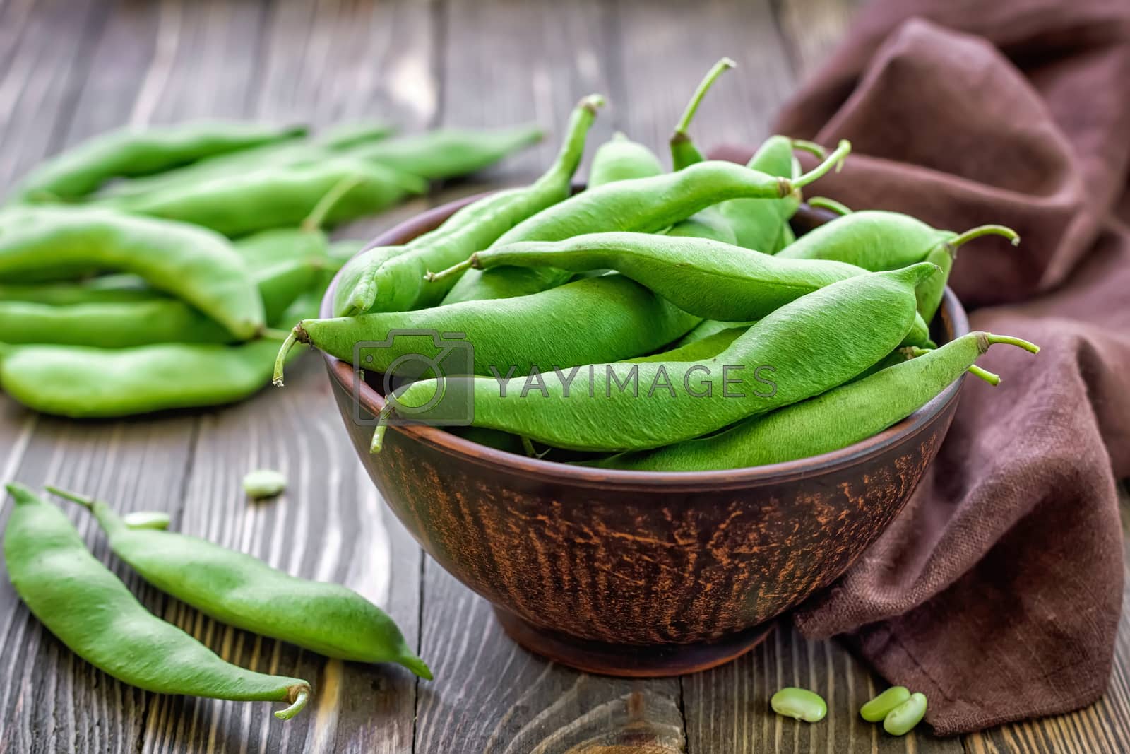 Royalty free image of Green beans by yelenayemchuk