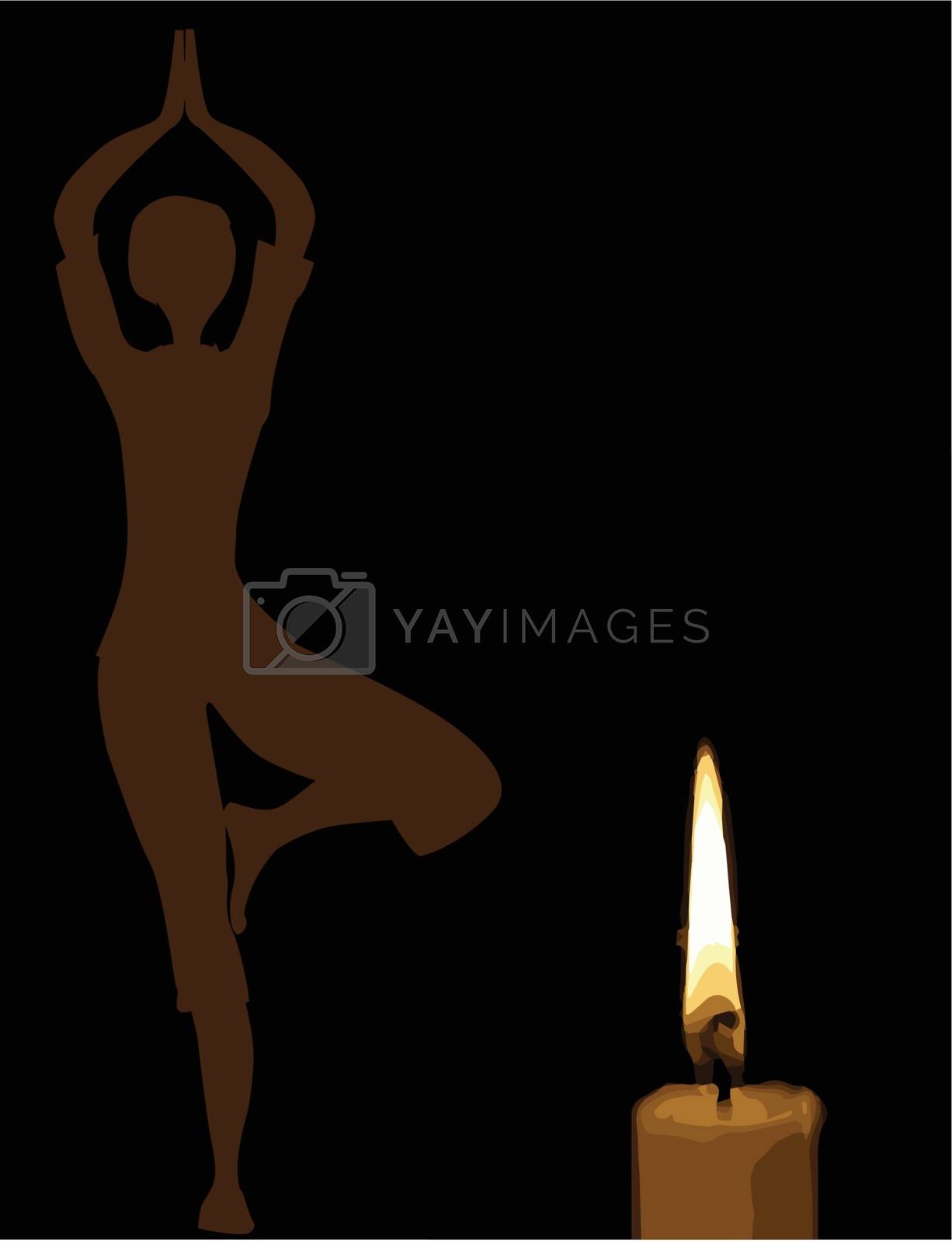 Royalty free image of Yoga Candle by Bigalbaloo