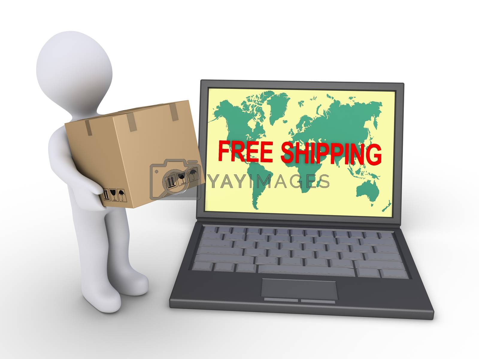 Royalty free image of Free shipping to the whole world by 6kor3dos