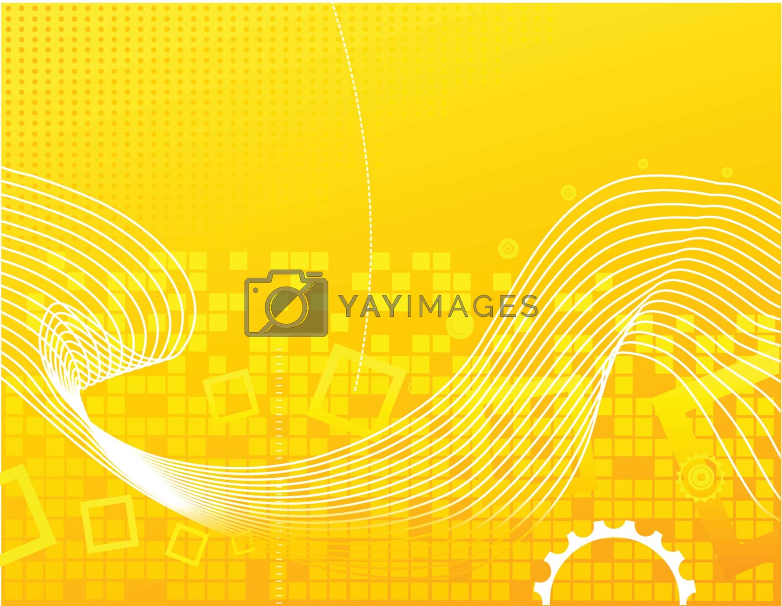 Royalty free image of high tech yellow background by artcalin