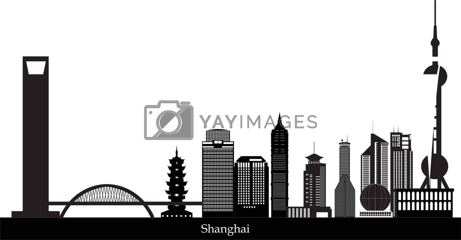 Royalty free image of shanghai skyline by compuinfoto