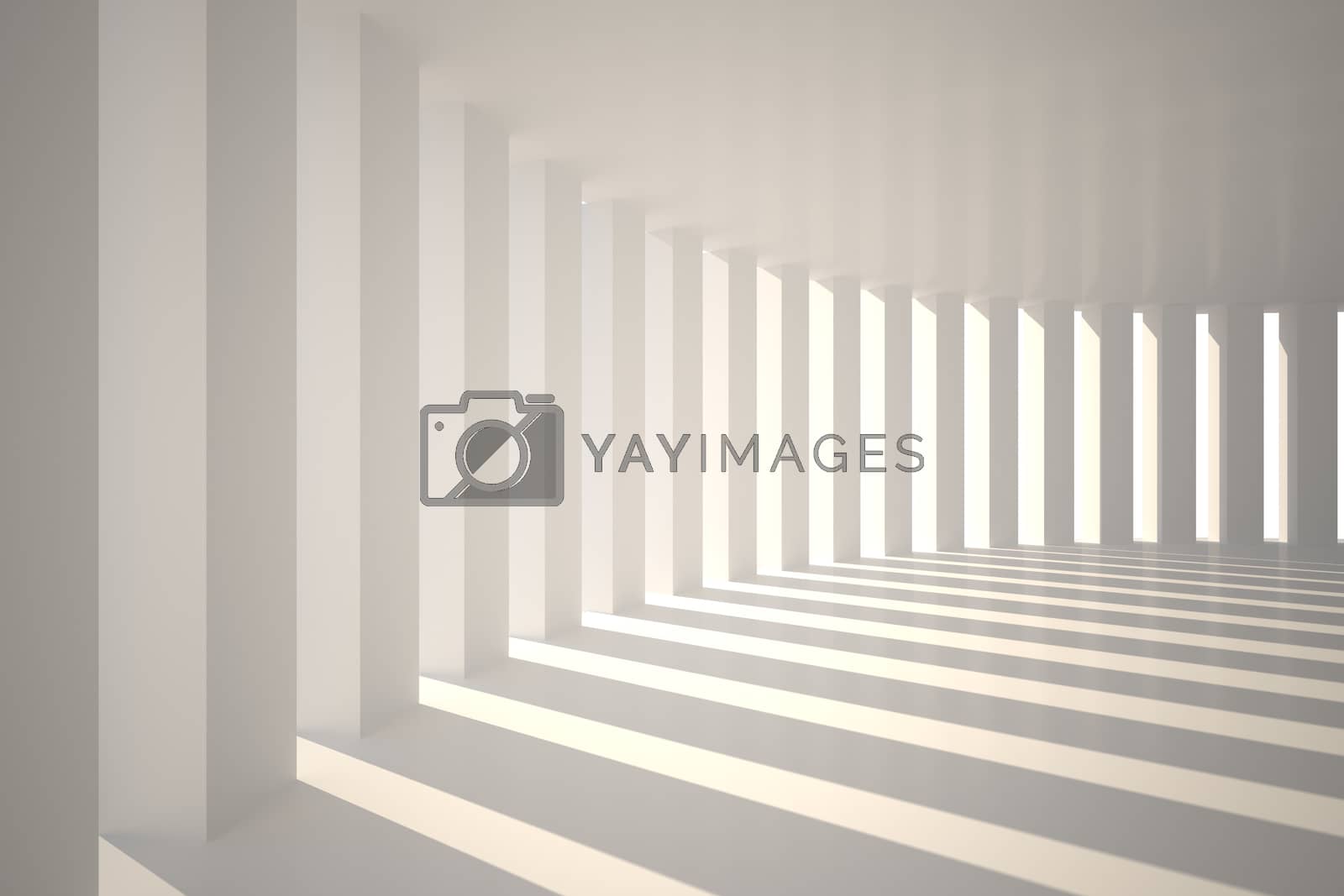 Royalty free image of Curved white room by Wavebreakmedia