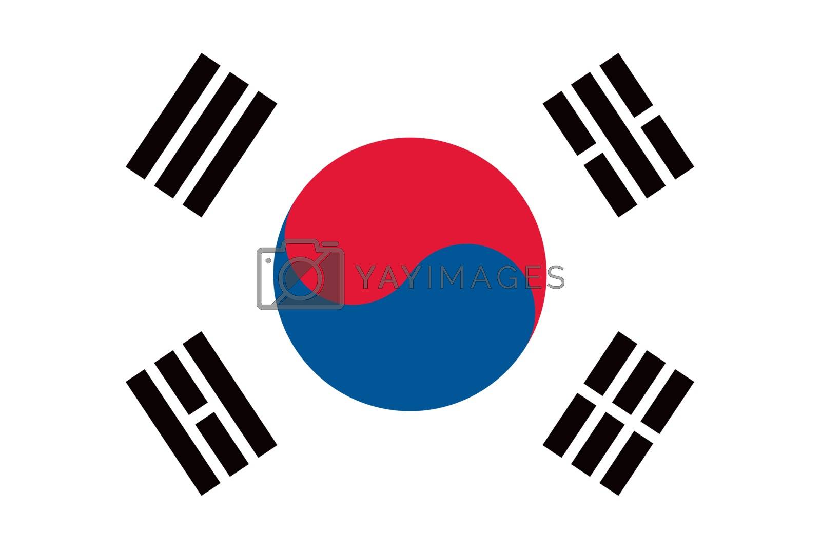 Royalty free image of South Korea flag by oxygen64