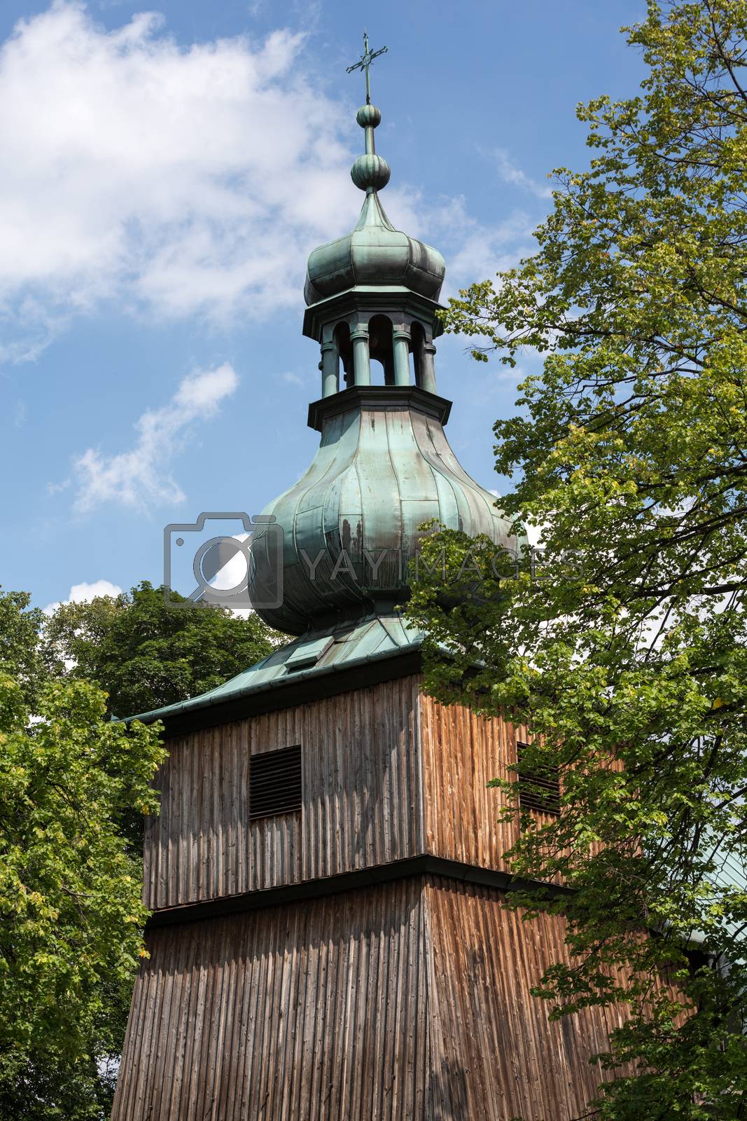 Royalty free image of the wooden antique church in Podstolice near Cracow. Poland by wjarek