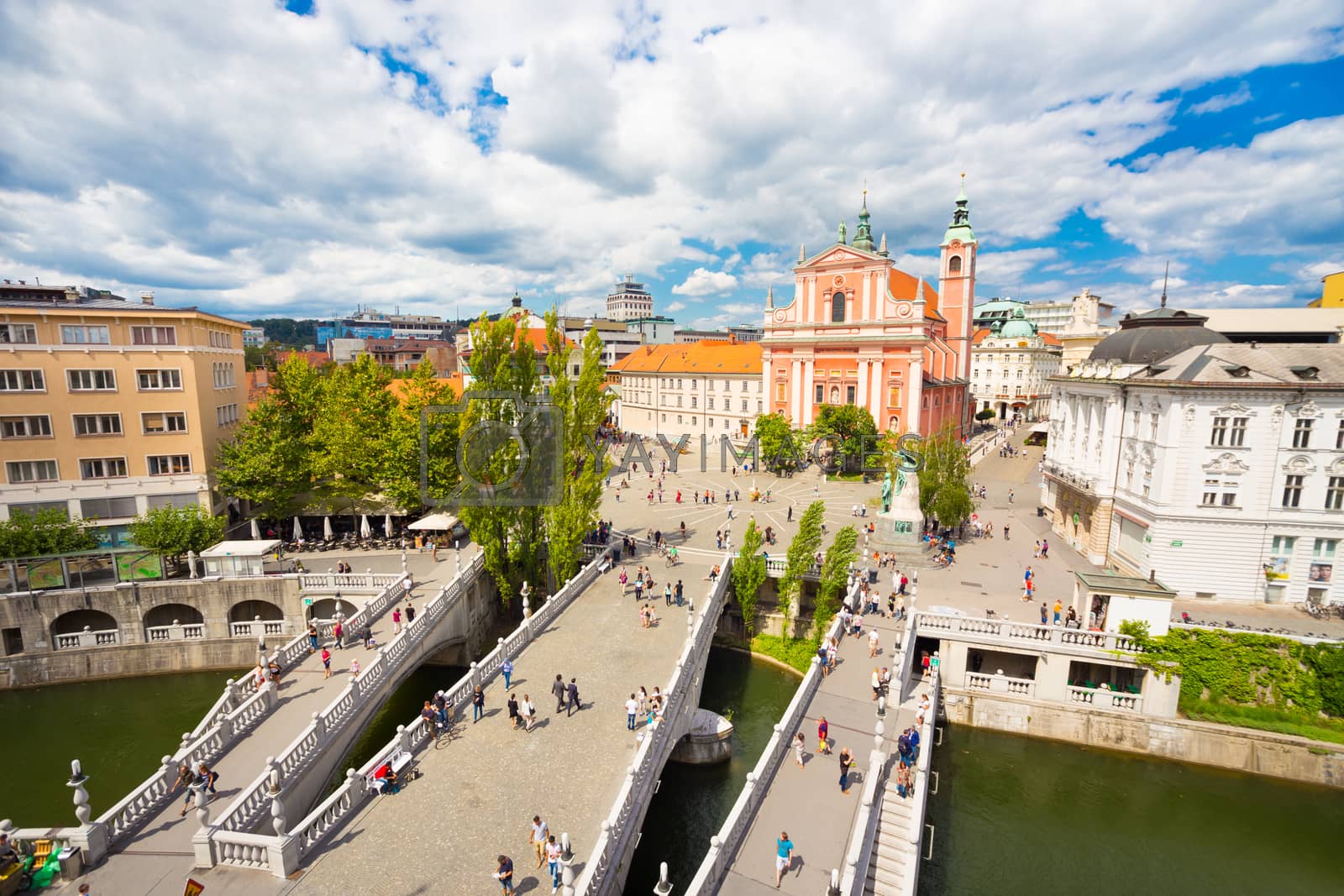 Royalty free image of Preseren square, Ljubljana, capital of Slovenia. by kasto