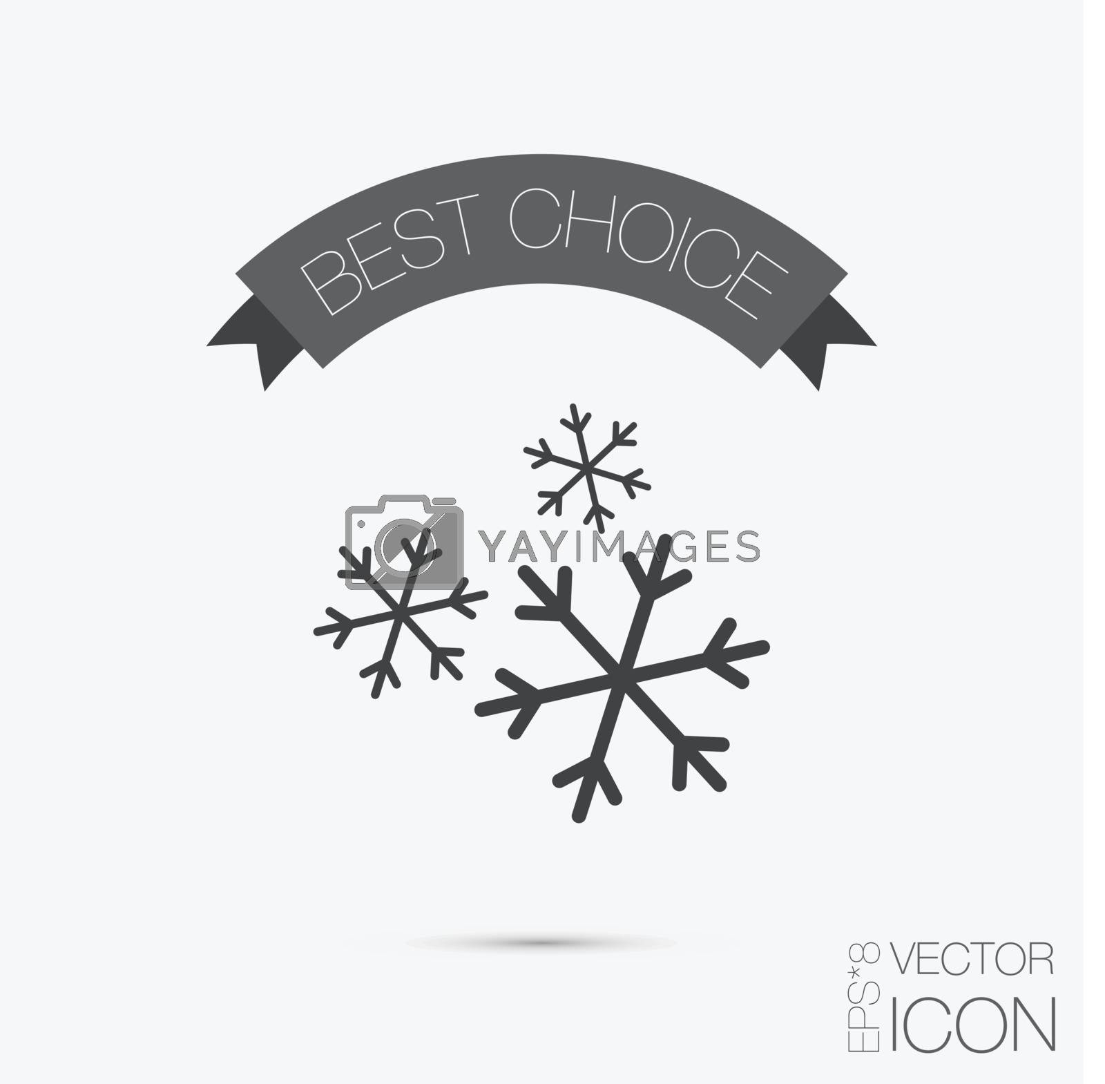 Royalty free image of snowflake the weather icon by LittleCuckoo