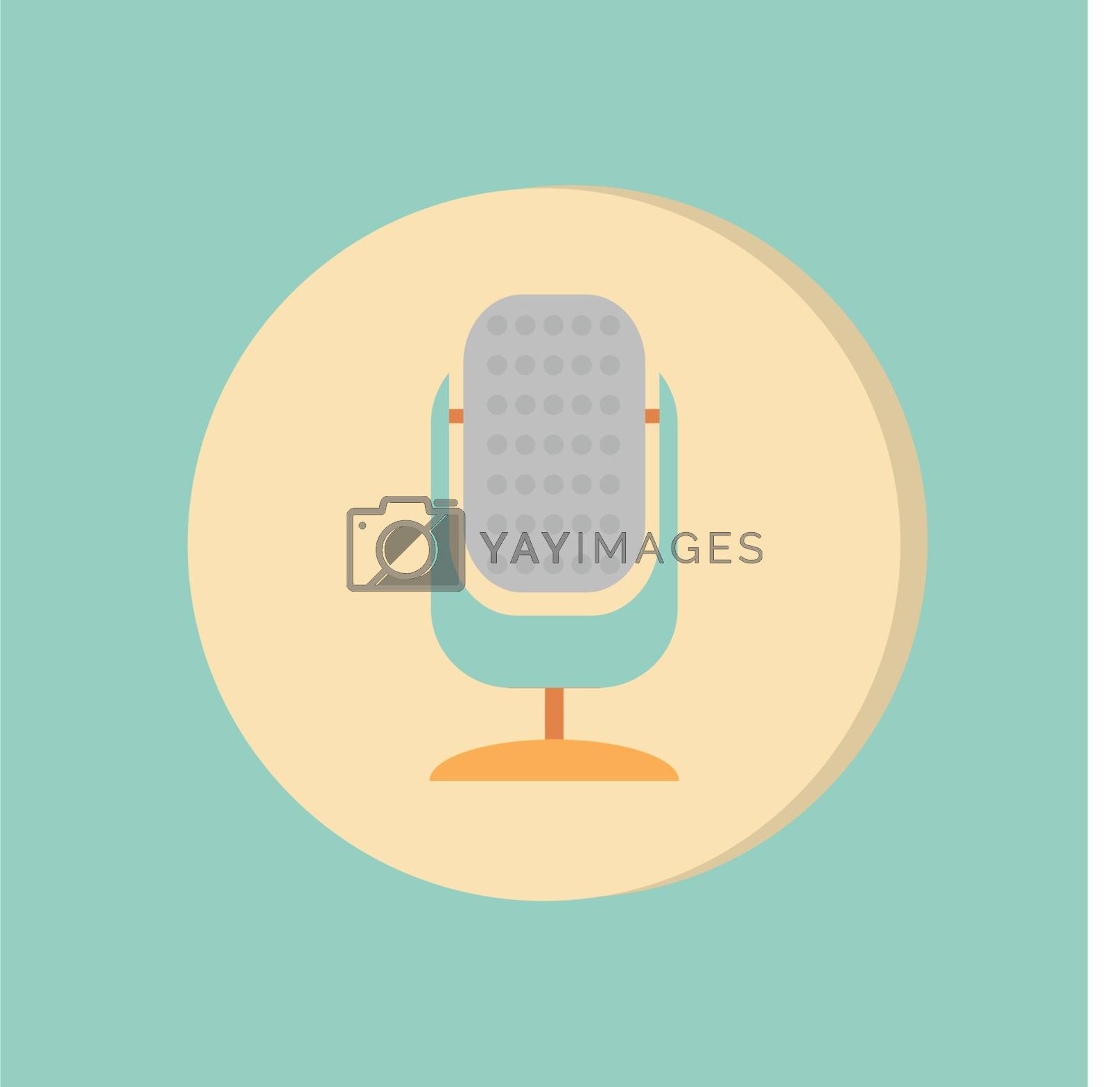 Royalty free image of microphone. character singing and the music industry by LittleCuckoo
