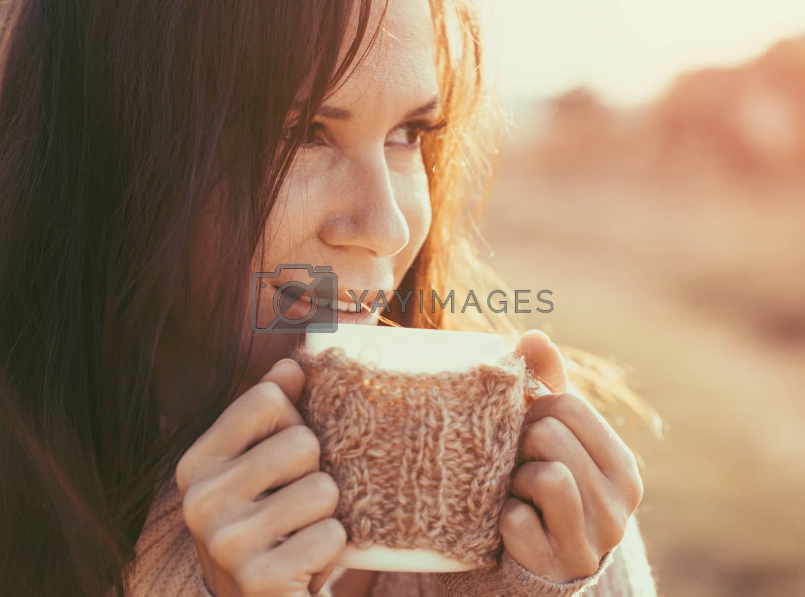Royalty free image of Drinking tea by alenkasm