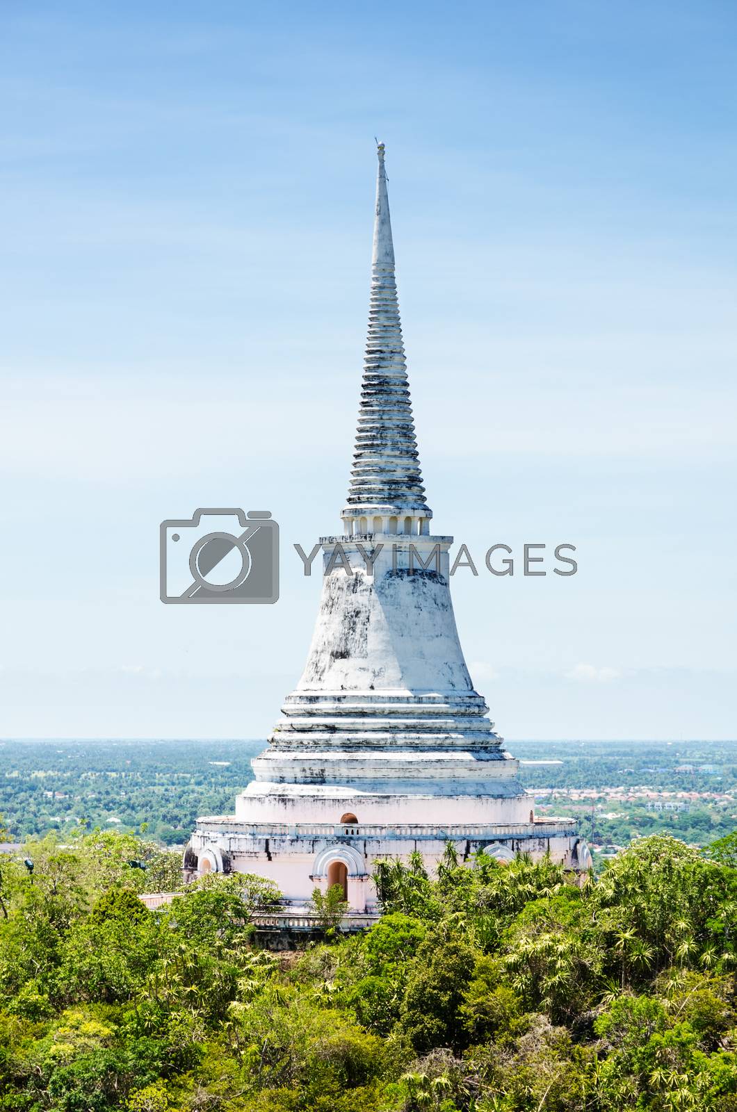 Royalty free image of Pagoda on mountain in Phra Nakhon Khiri temple by Yongkiet