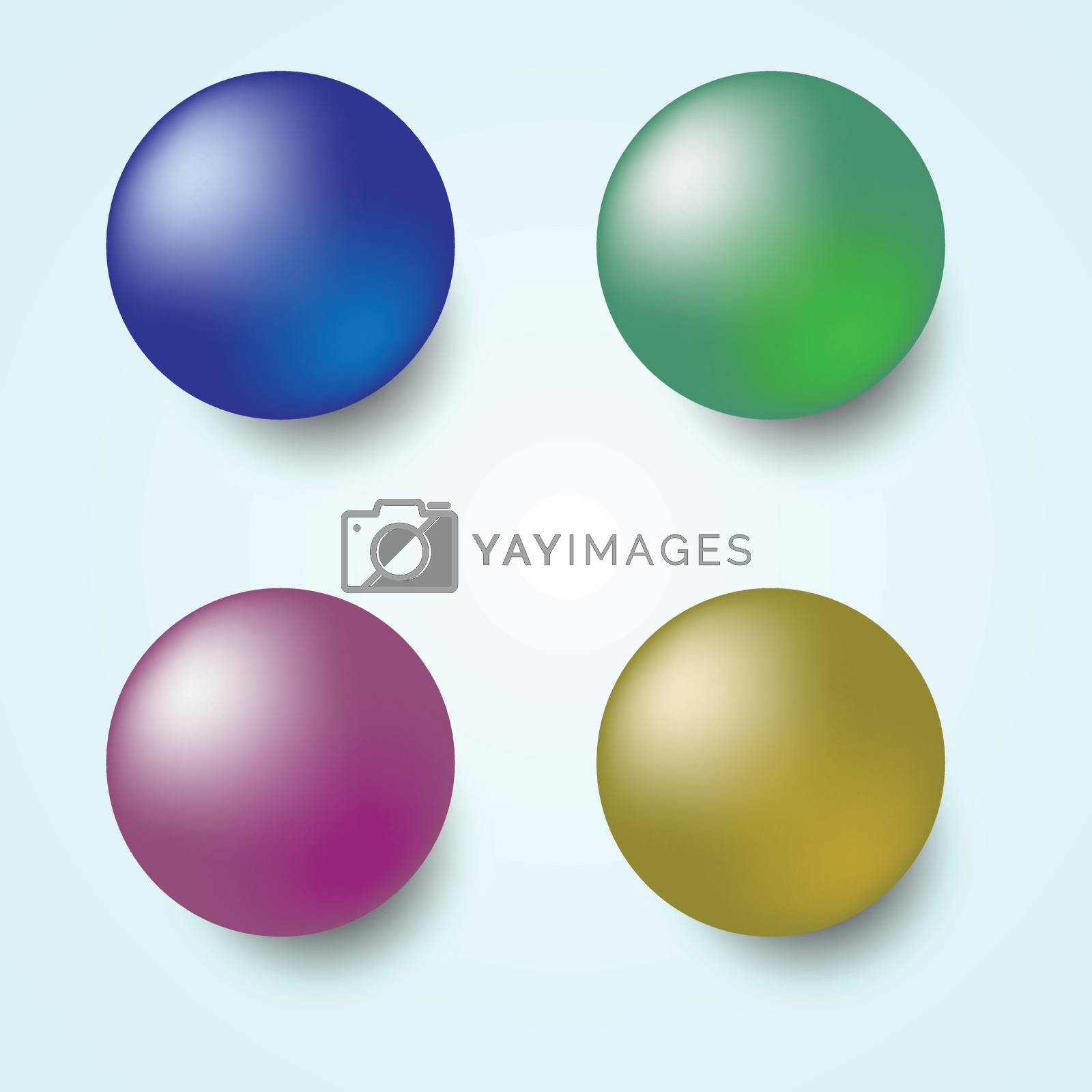 Royalty free image of Colorful 3D sphere isolated on white background by punsayaporn