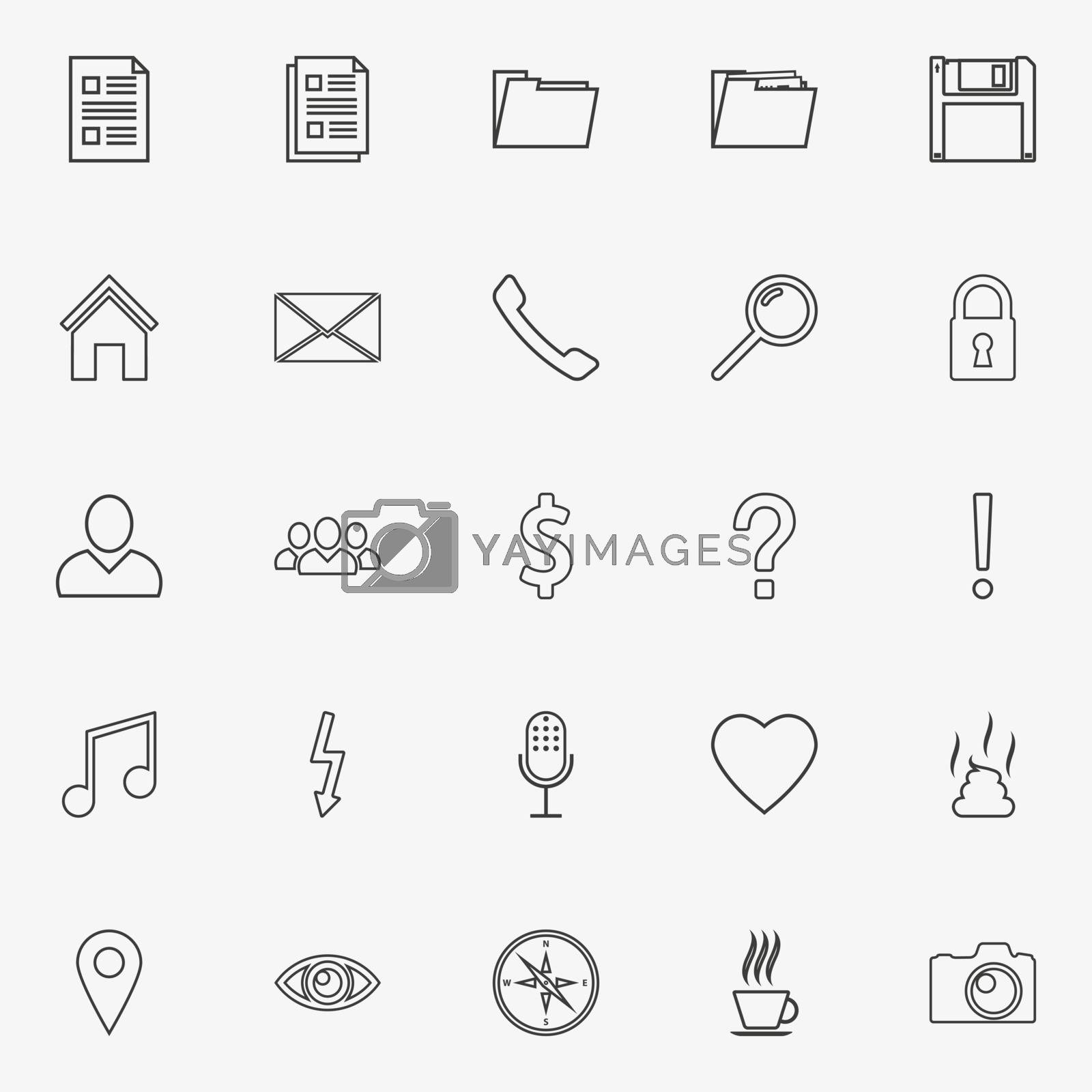 Royalty free image of Vector stroke icons by ggebl