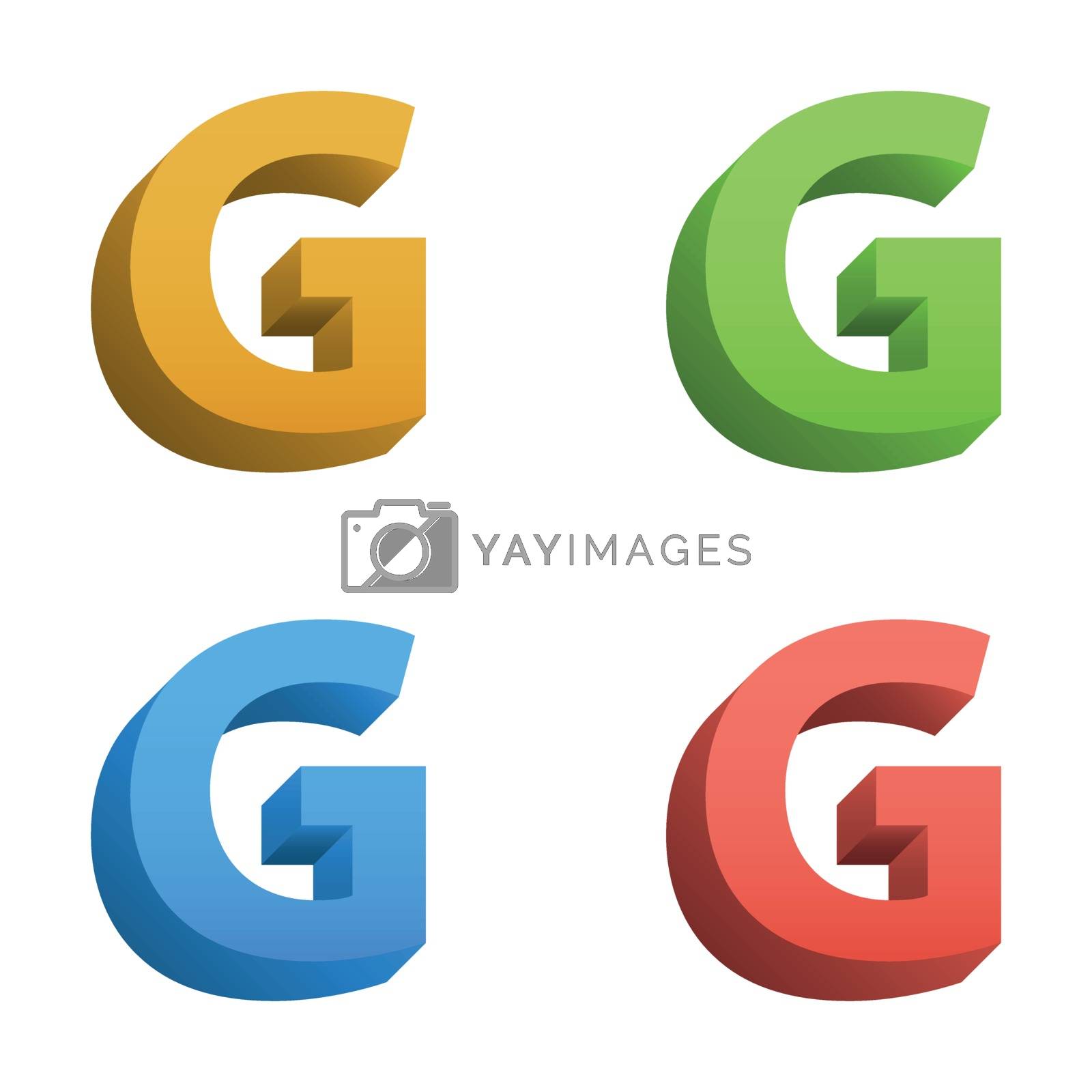 Royalty free image of Vector 3d color alphabet by ggebl