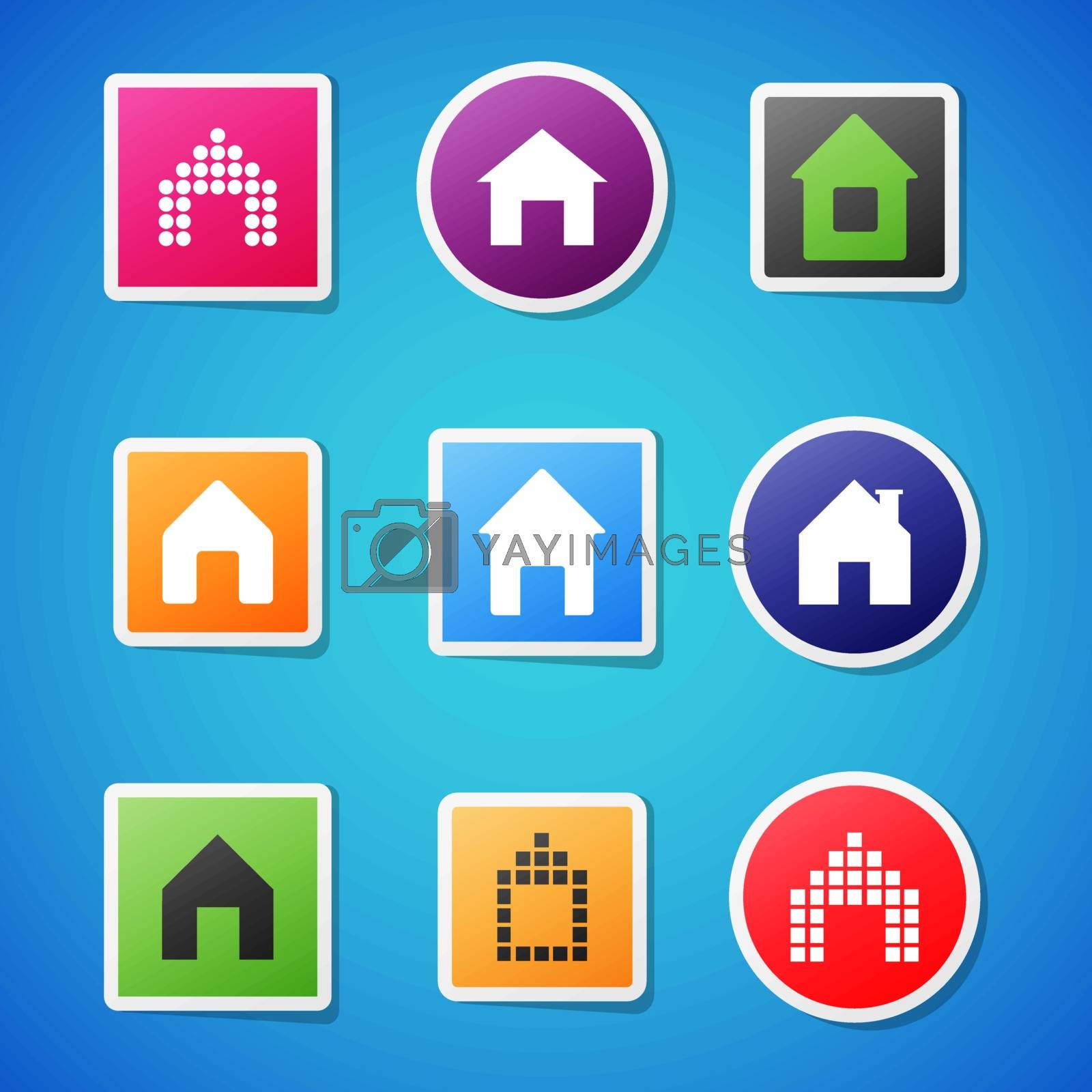 Royalty free image of Vector home icons by ggebl