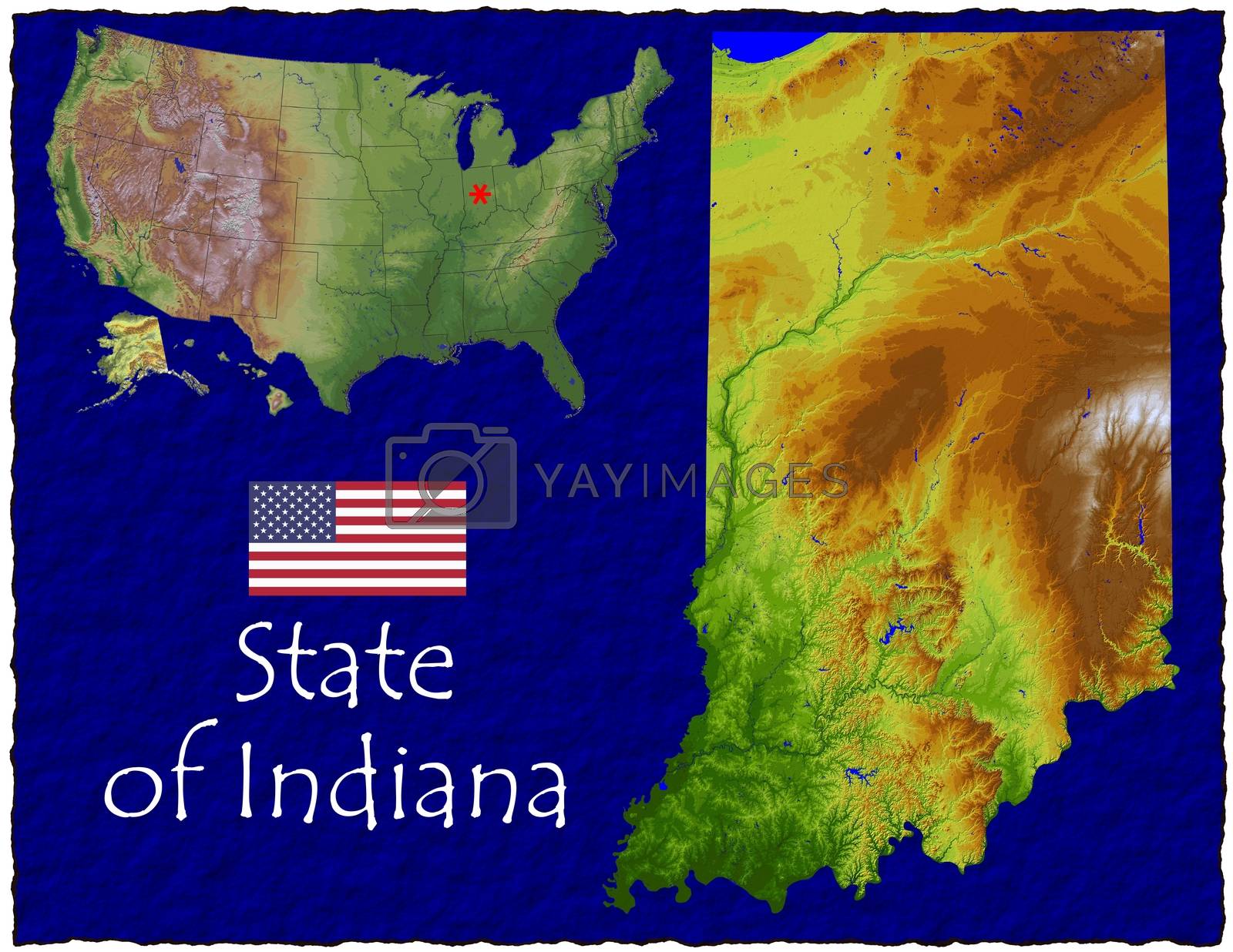 Royalty free image of State of Indiana by JRTBurr