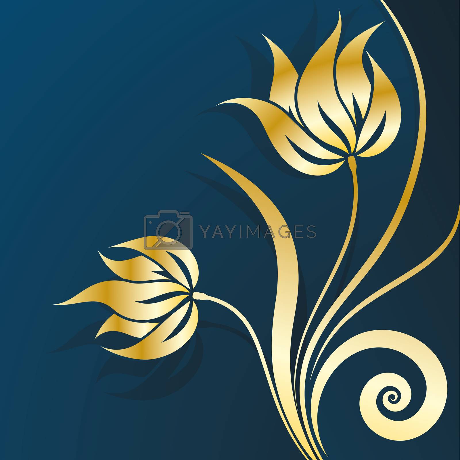 Royalty free image of Gold Vector Floral by WaD